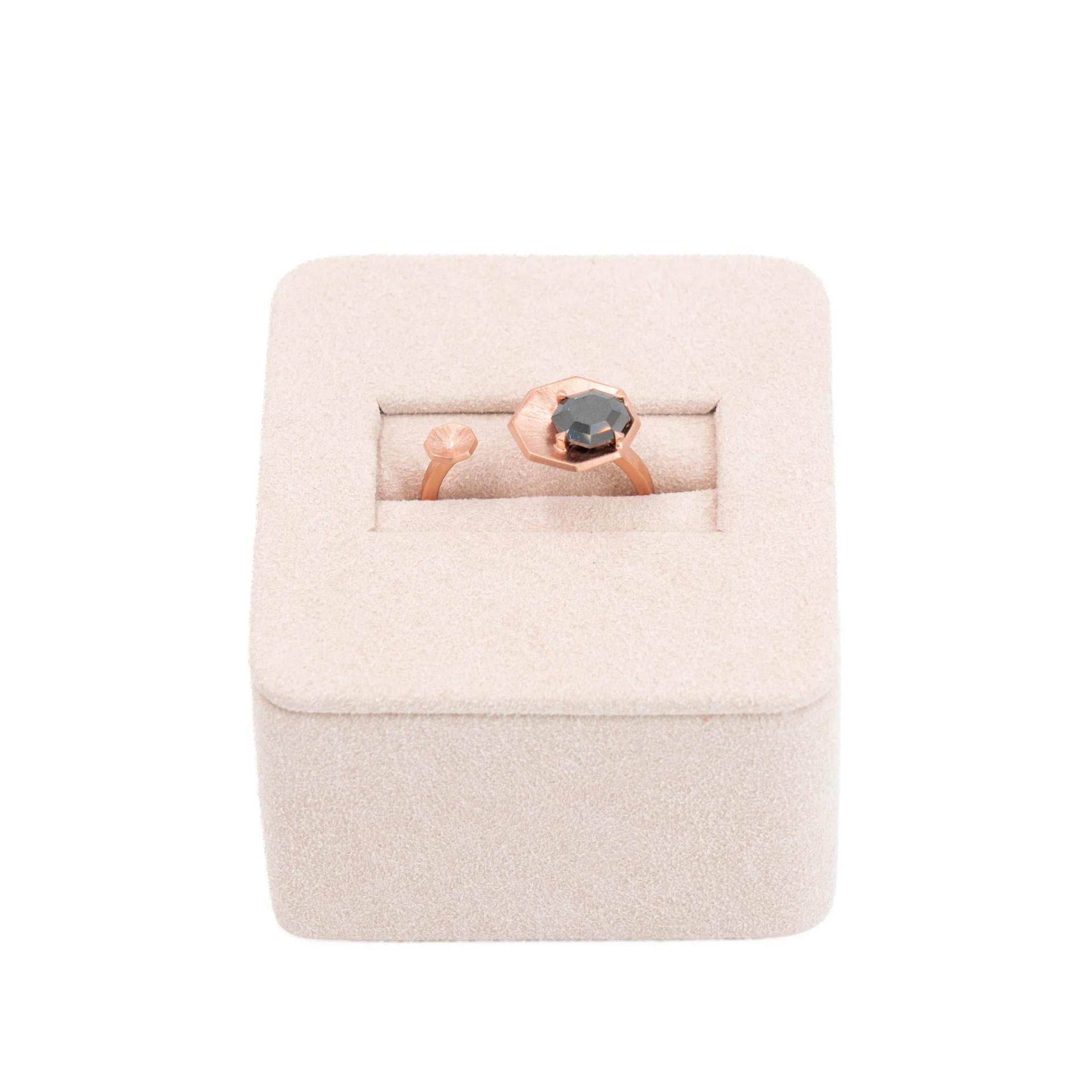 Brand New ( Rank N ) Mira MIRA NOIR LUNAR ECLIPSE Ring Black 18K Rose Gold - 8