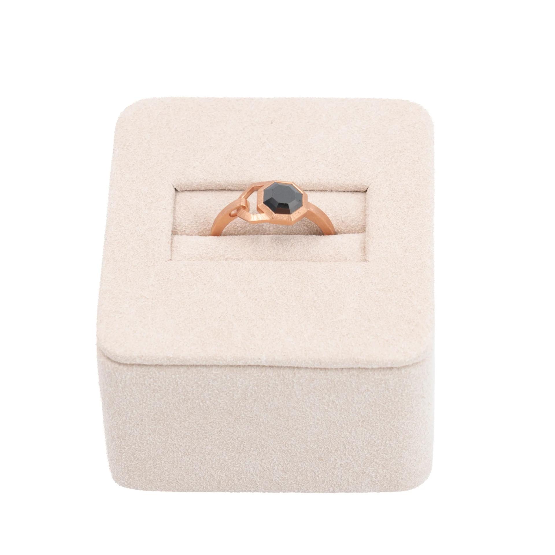 Brand New ( Rank N ) Mira MIRA NOIR GEOMETRY LOCK Ring Black Rose Gold 18K Rose Gold Diamond - 7