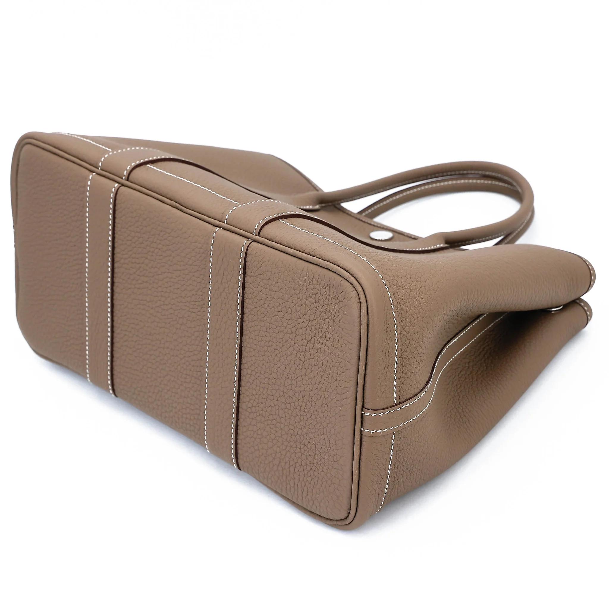 Brand New ( Rank N ) HERMÈS Garden Party TPM Etoupe (18) Negonda Palladium hardware K (2025) - 4