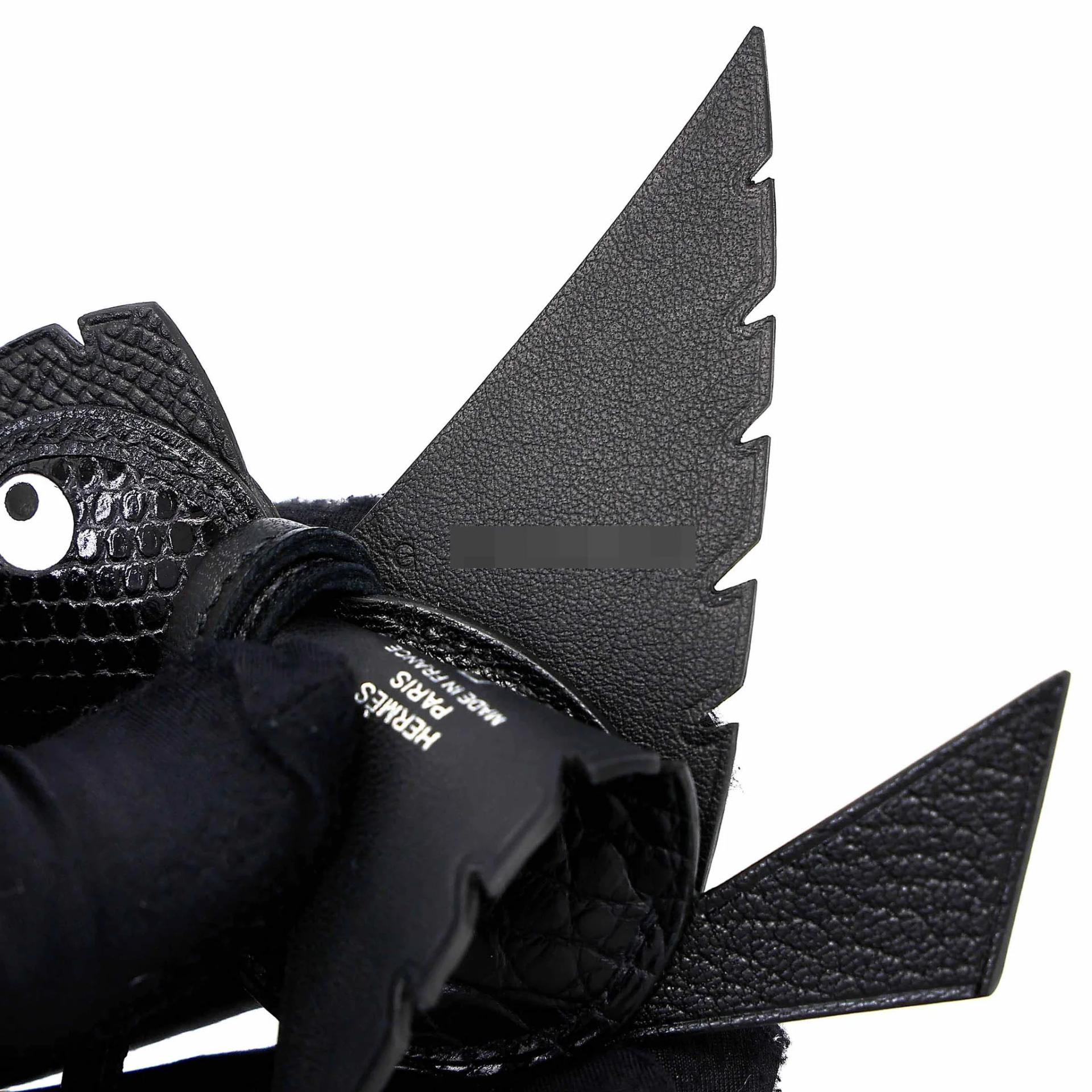Brand New ( Rank N ) HERMÈS Birdy charm Noir (89) Chevre Mysore Matte Alligator Lizard Epsom Palladium hardware G (2026) - 8