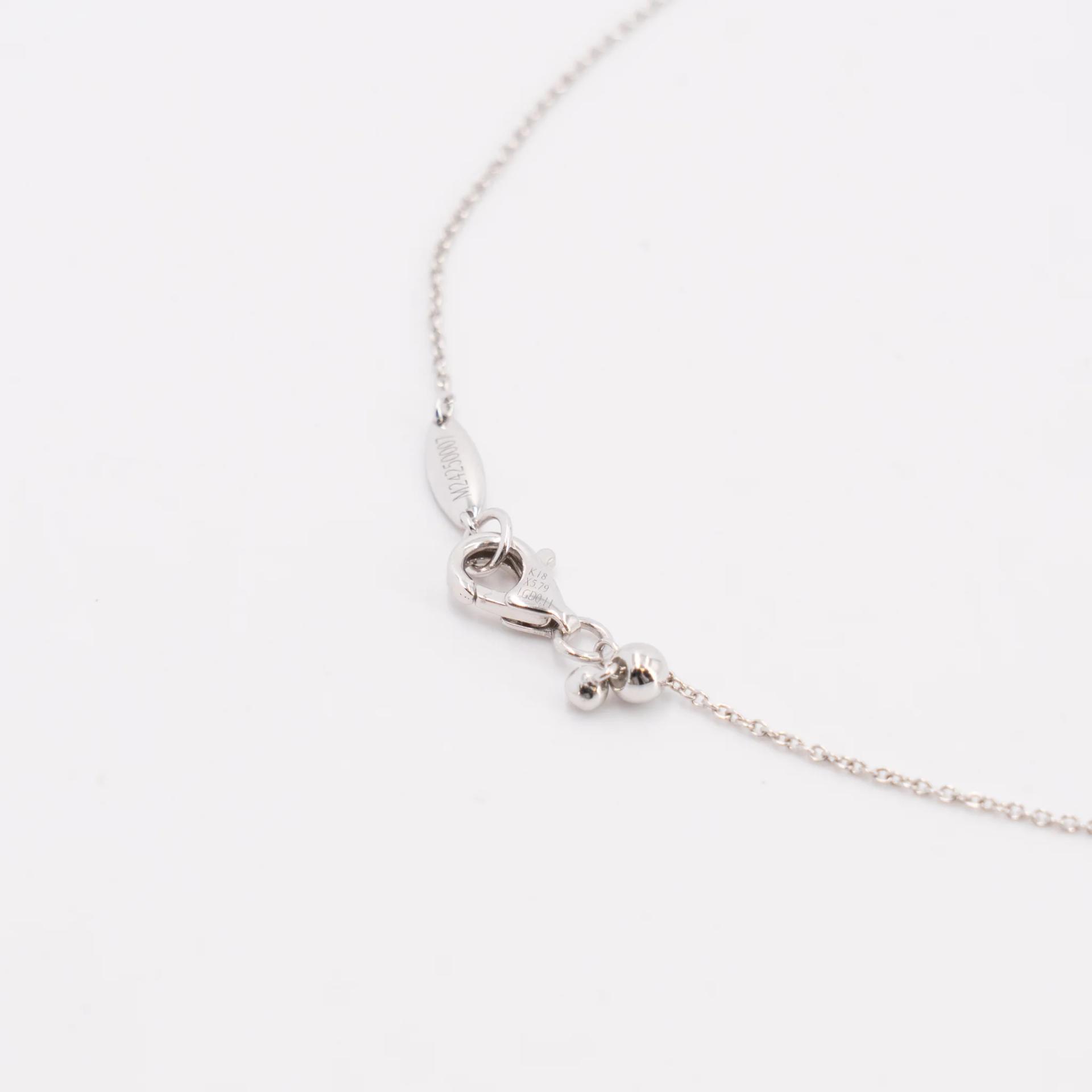 ランク N 新品 Mira ミラクル・ミー ESPOIR ネックレス ブルー ホワイト K18ホワイトゴールド ダイヤモンド - 9