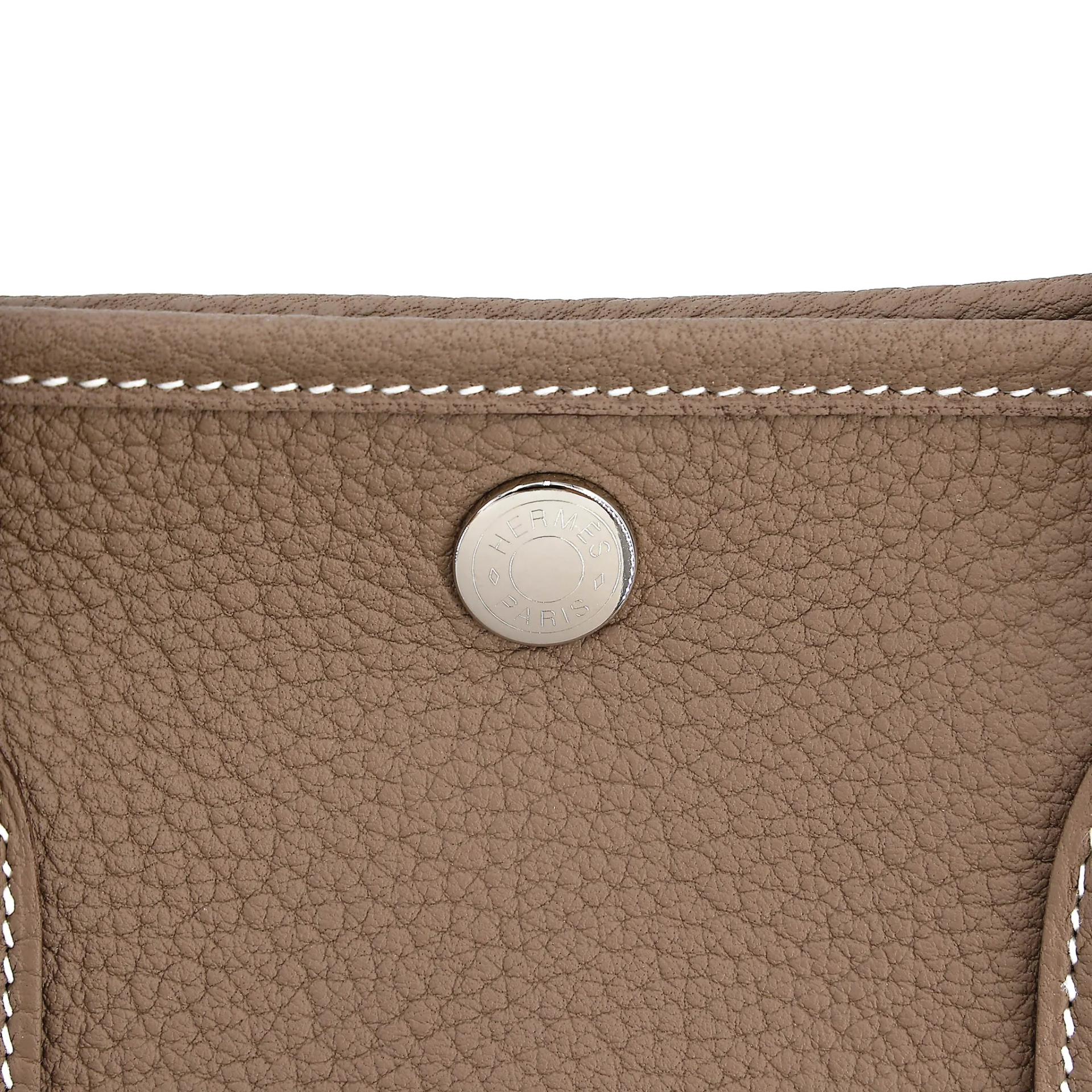 Brand New ( Rank N ) HERMÈS Garden Party TPM Etoupe (18) Negonda Palladium hardware K (2025) - 8