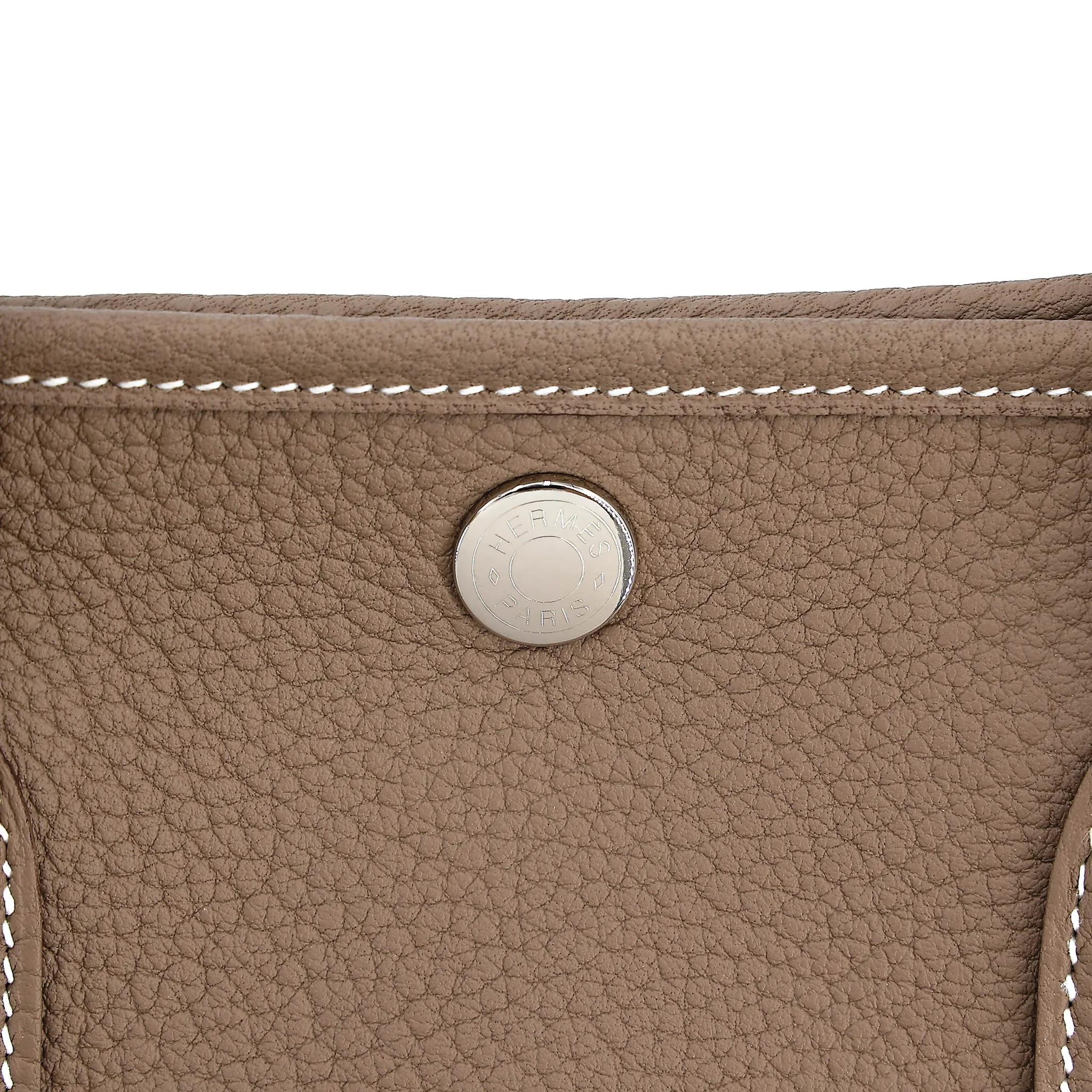 Brand New ( Rank N ) HERMÈS Garden Party TPM Etoupe (18) Negonda Palladium hardware K (2025) - 8
