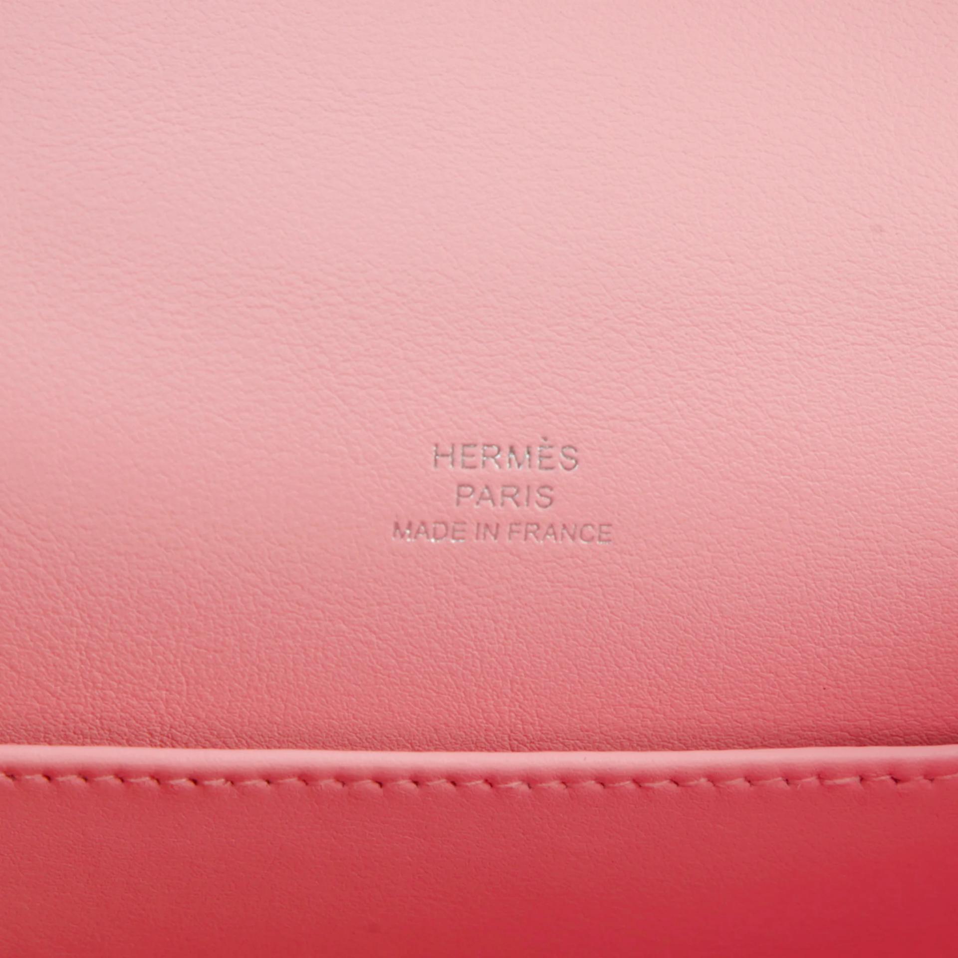 Brand New ( Rank N ) HERMÈS Kelly Pochette Rose Sakura (3Q) Swift Palladium hardware K (2025) - 10
