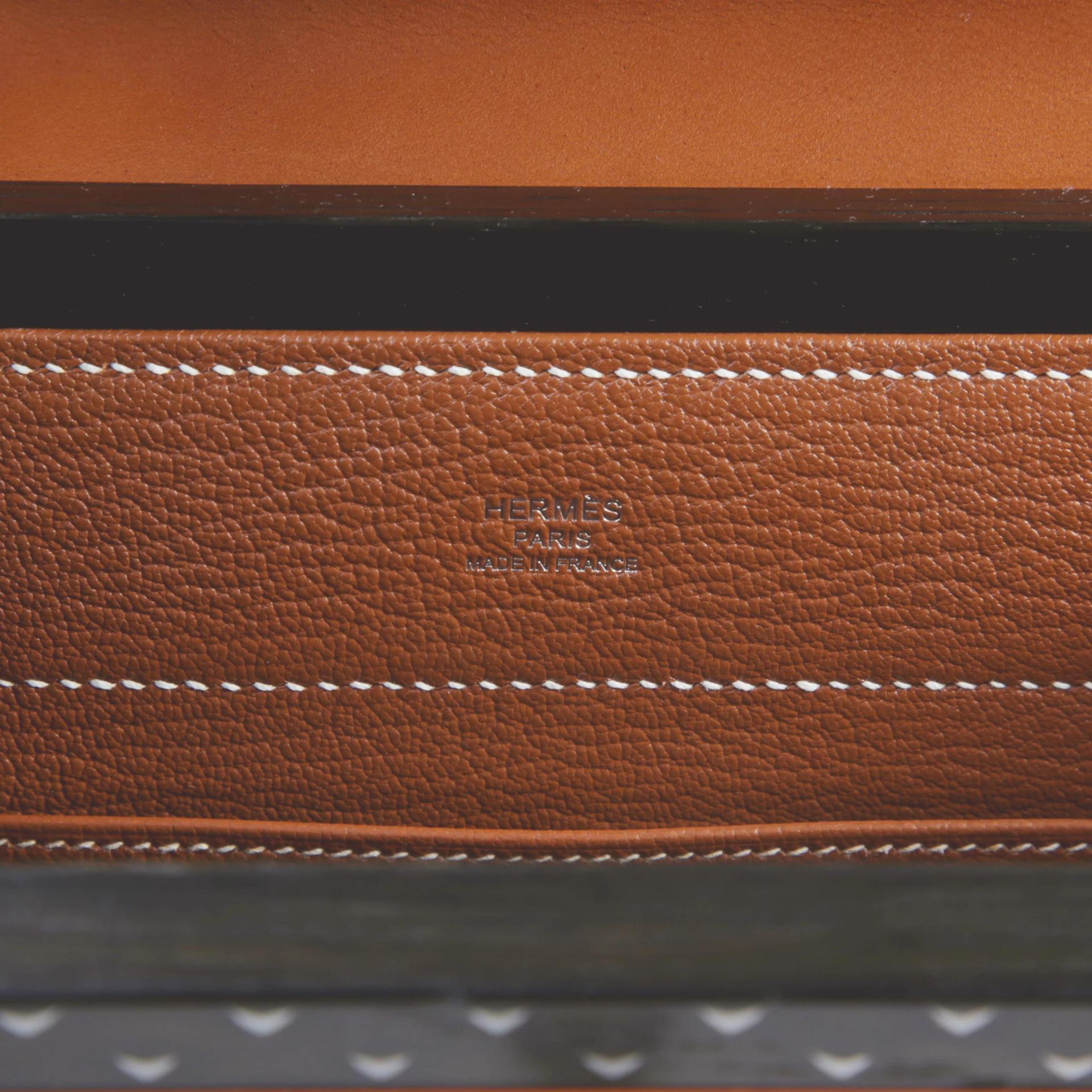 Excellent ( Rank SA ) HERMÈS Limited Edition Kelly Wood 22 Black (89) Barenia Palladium hardware Y (2020) - 11