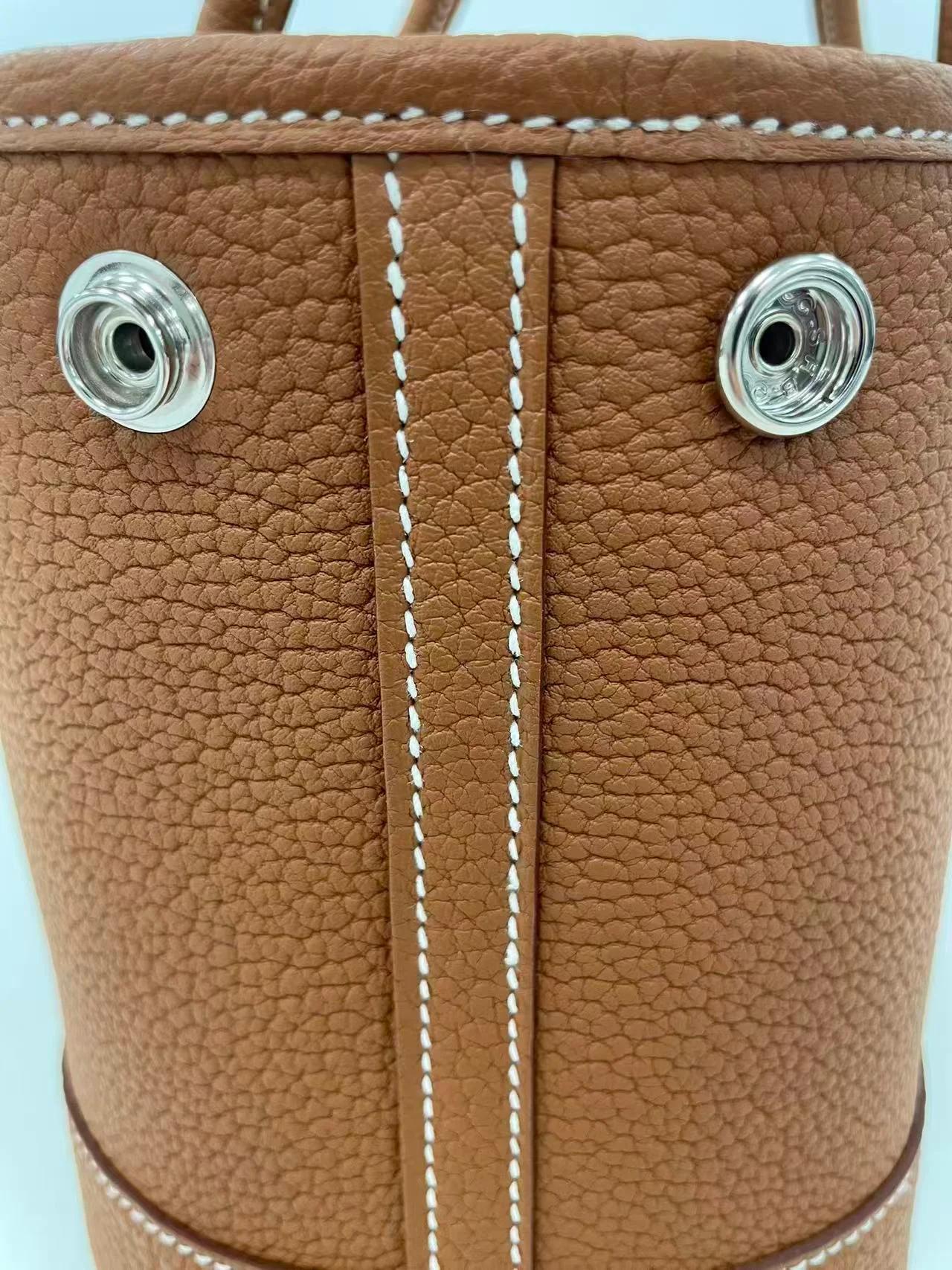 Brand New ( Rank N ) HERMÈS Neo Garden Party 23 Gold (37) Negonda Palladium hardware K (2025) - 14