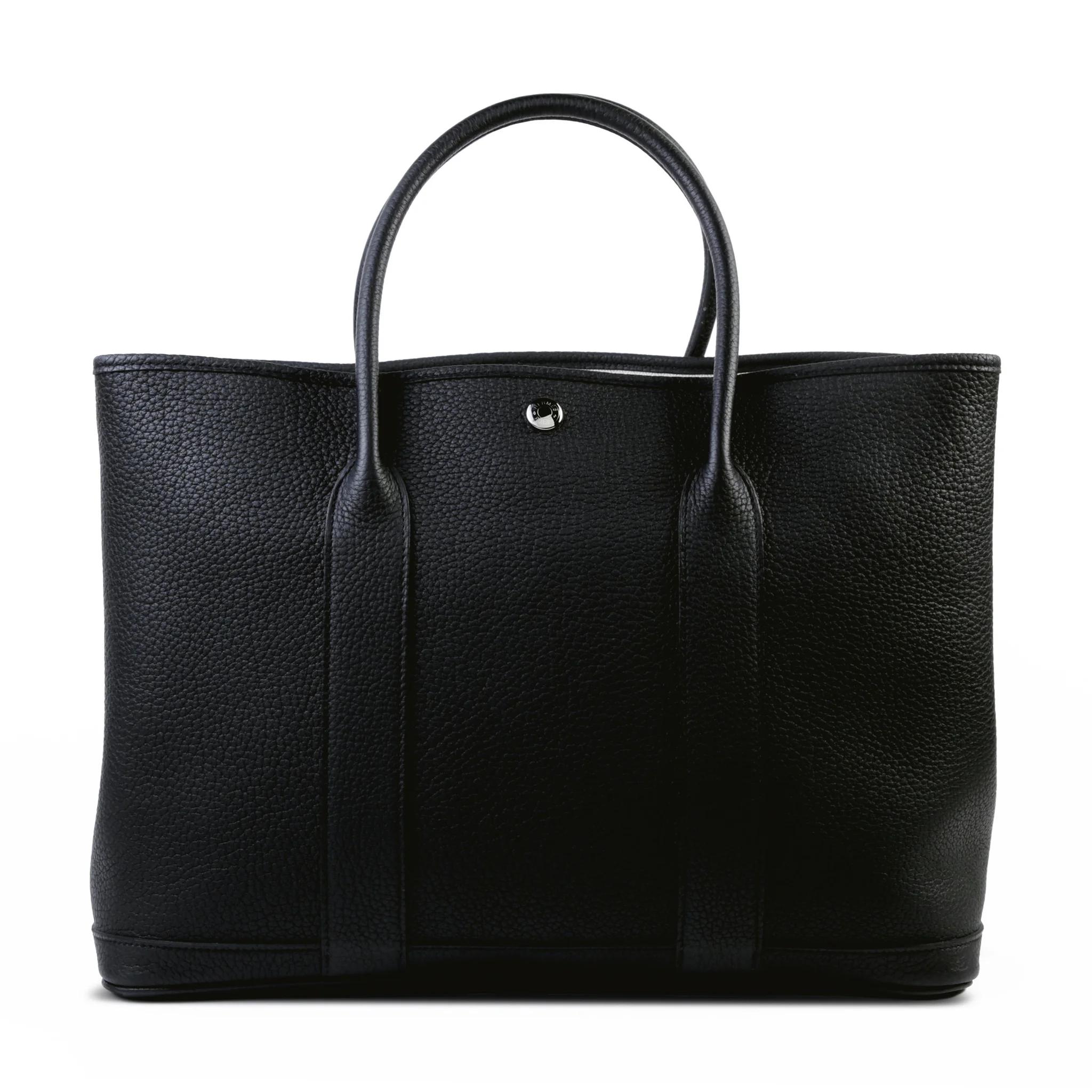 Excellent ( Rank SA ) HERMÈS Garden Party PM Noir (89) Negonda Palladium hardware C (2018) - 2