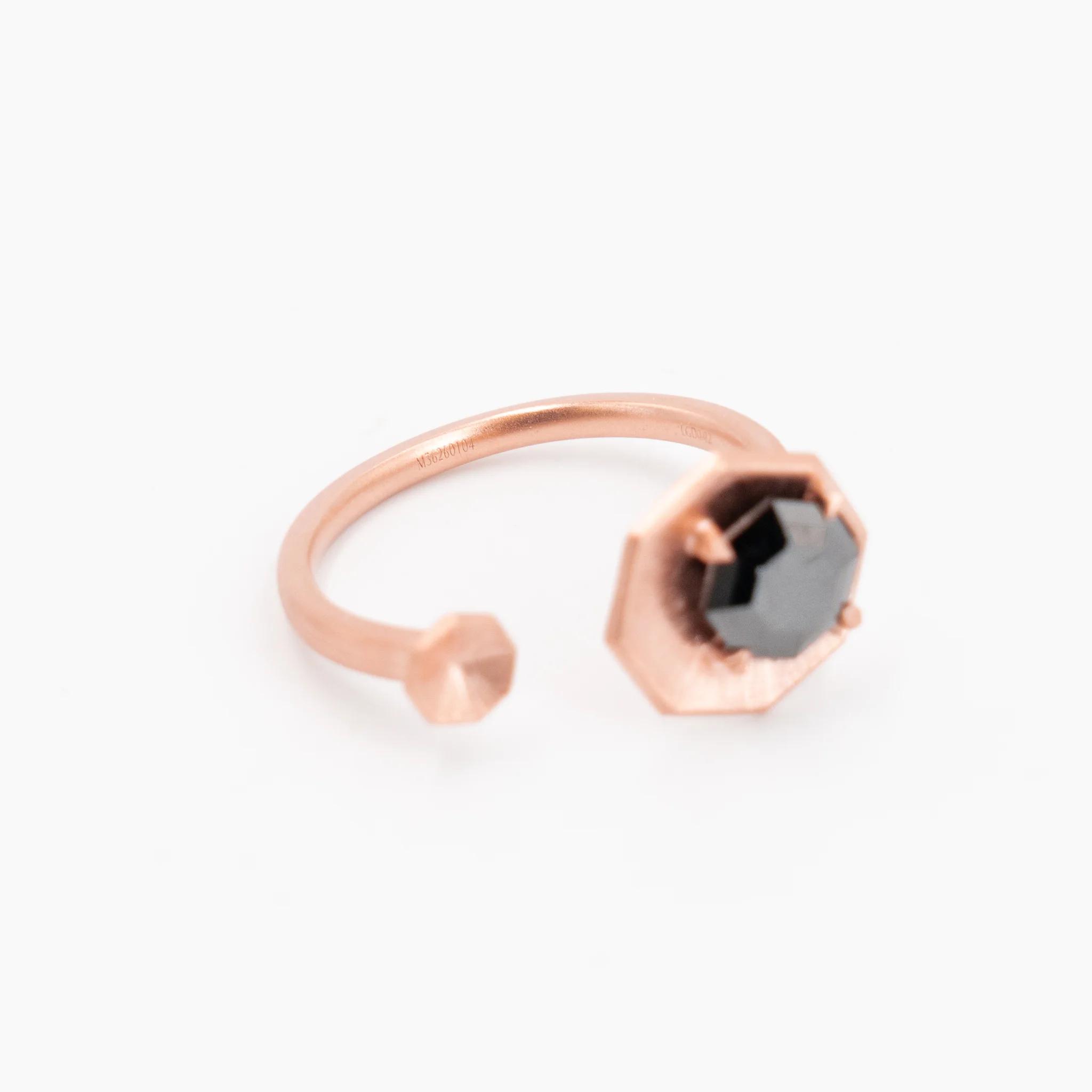 Brand New ( Rank N ) Mira MIRA NOIR LUNAR ECLIPSE Ring Black 18K Rose Gold - 8