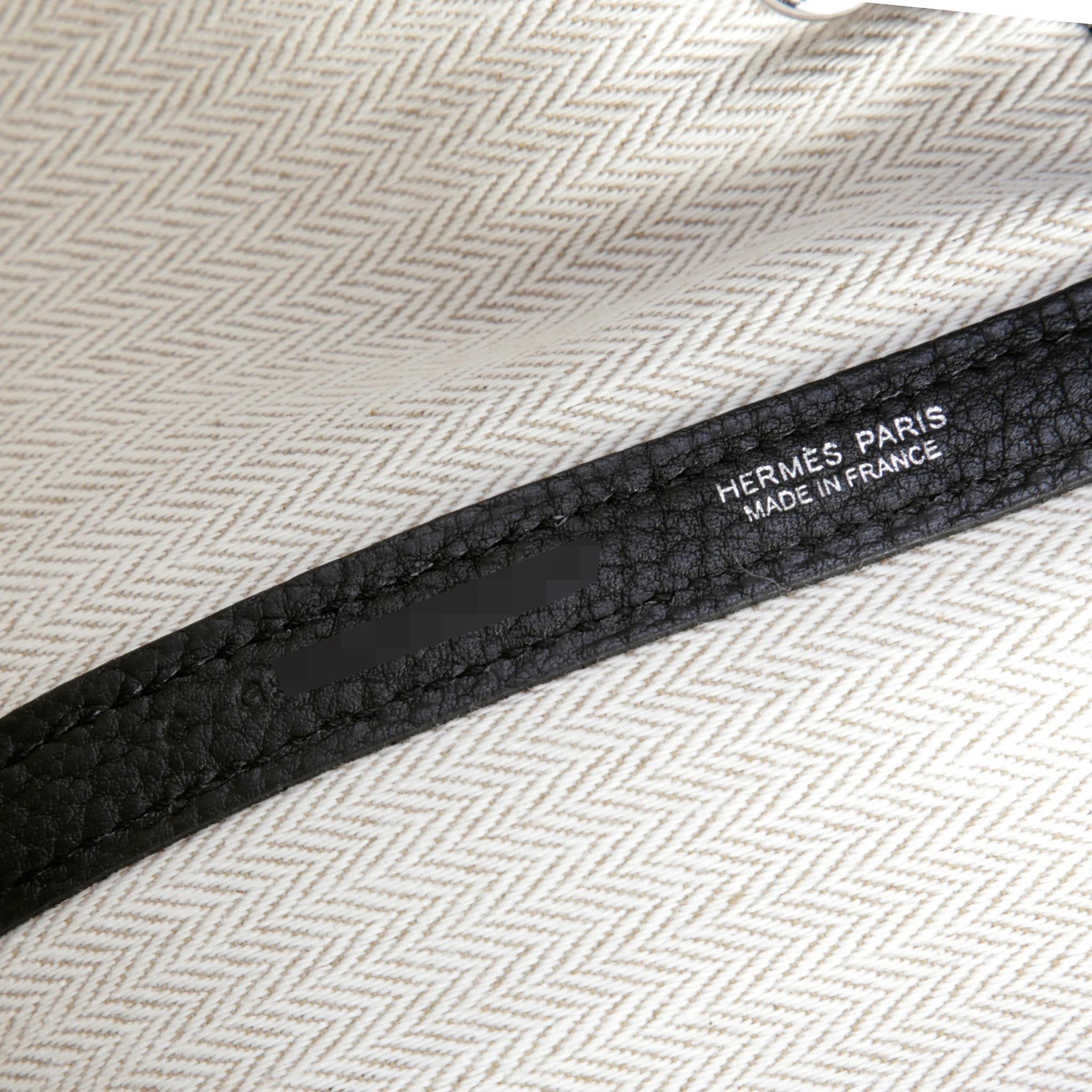 Excellent ( Rank SA ) HERMÈS Garden Party PM Noir (89) Negonda Palladium hardware C (2018) - 11