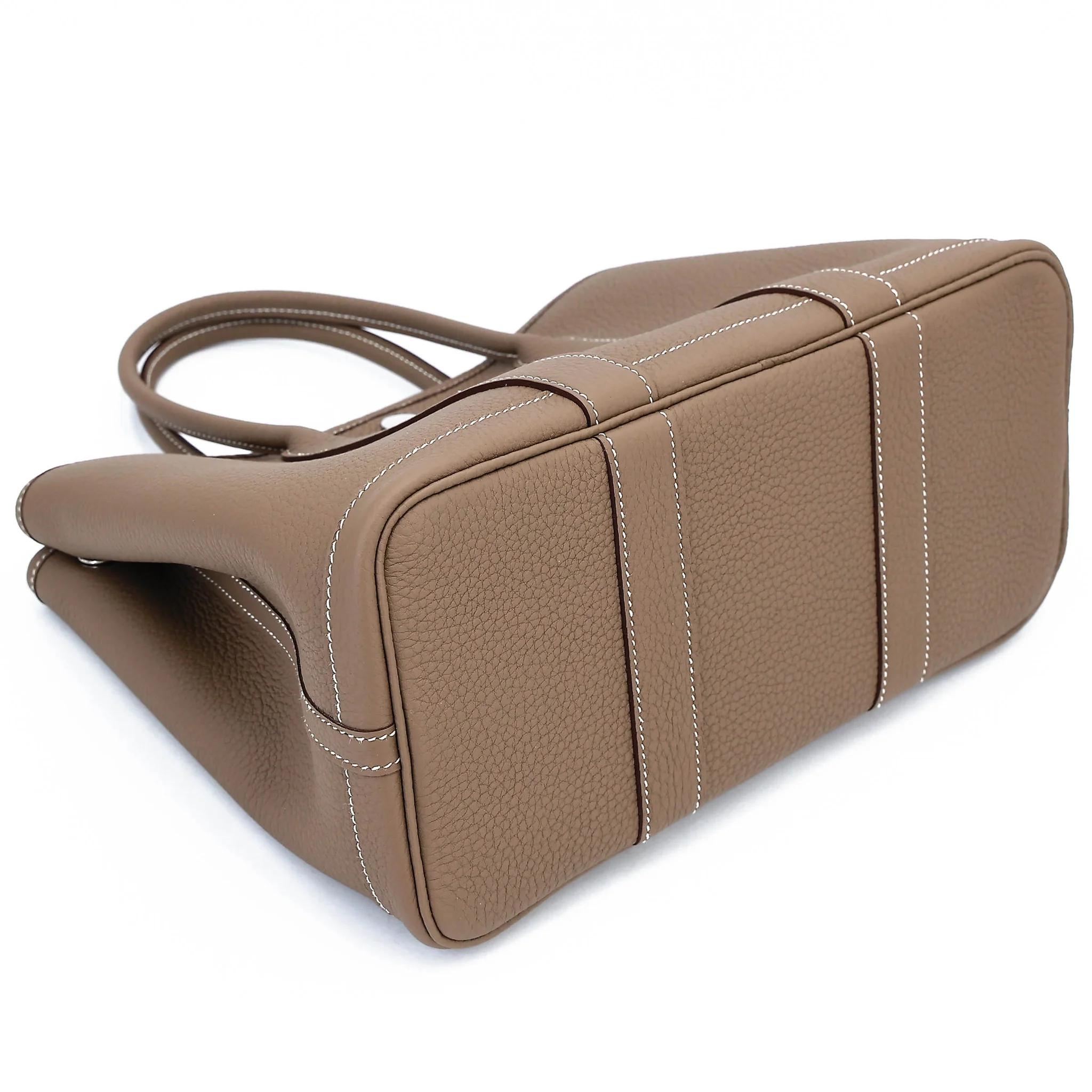 Brand New ( Rank N ) HERMÈS Garden Party TPM Etoupe (18) Negonda Palladium hardware K (2025) - 5