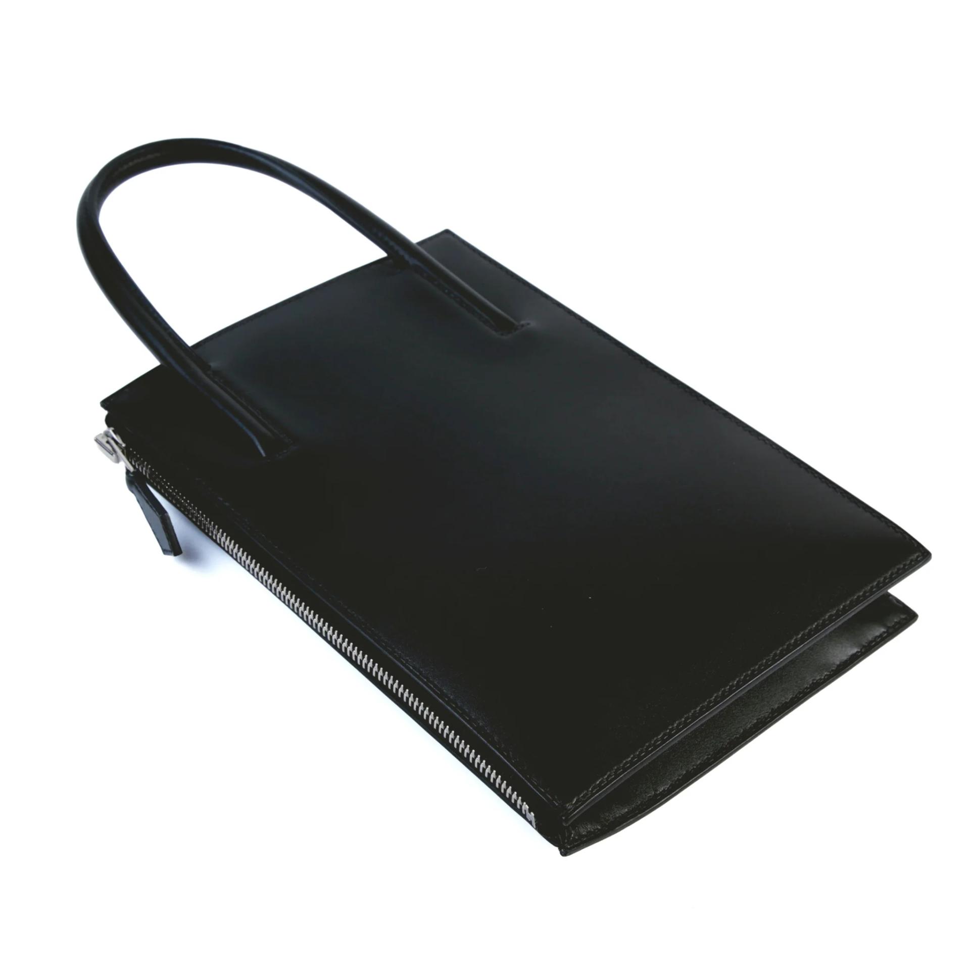 Unused ( Rank NS ) HERMÈS Cadenas Black (89) Tadelakt Palladium hardware U (2022) - 6