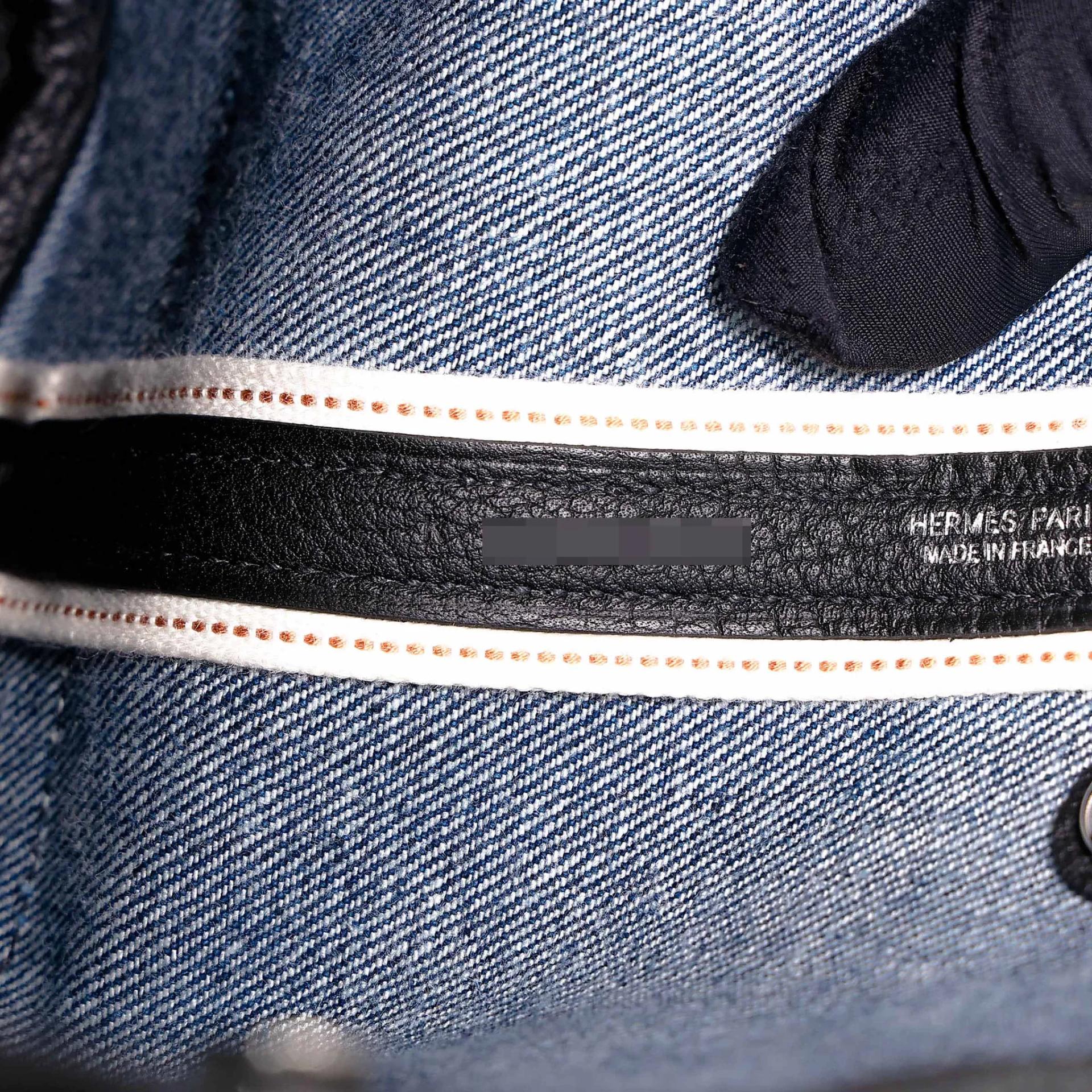 ランク N 新品 HERMÈS エルメス ネオガーデンパーティ デニム ブラック (89) デニム ネゴンダ シルバー金具 K刻印 (2025) - 13