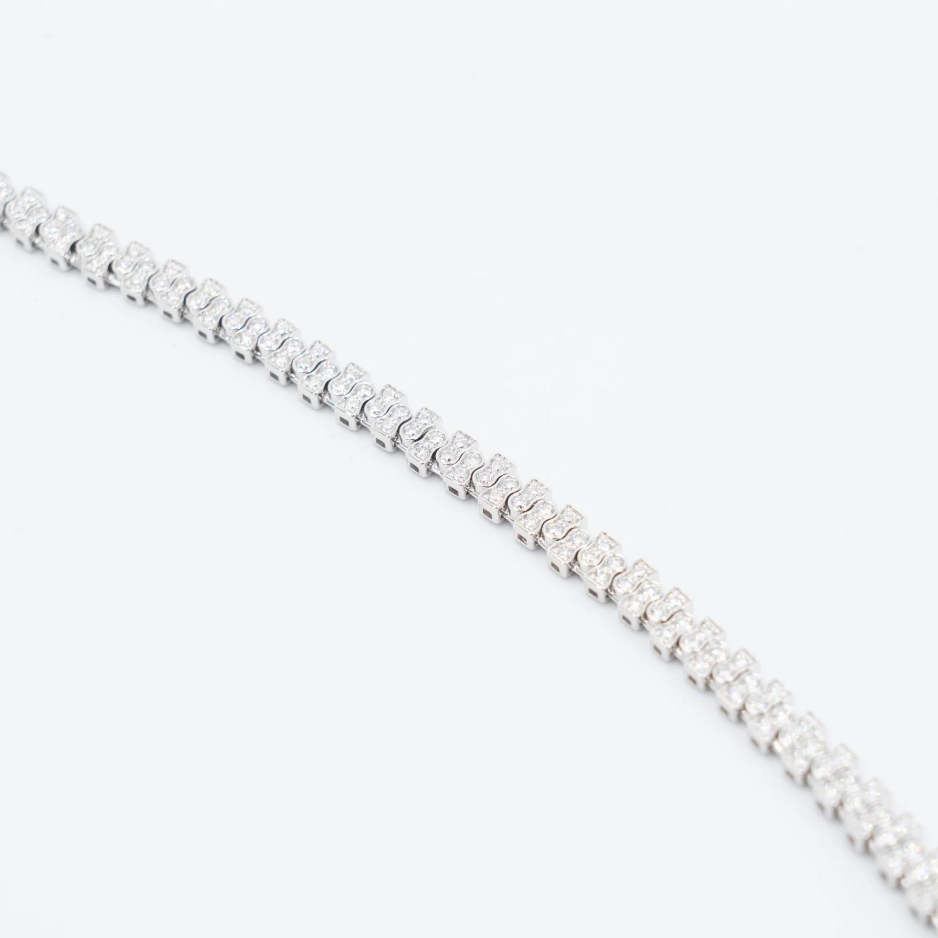Brand New ( Rank N ) Mira MIRA Premium Collection Sapphire Mode Necklace Blue 18K White Gold Diamond - 12