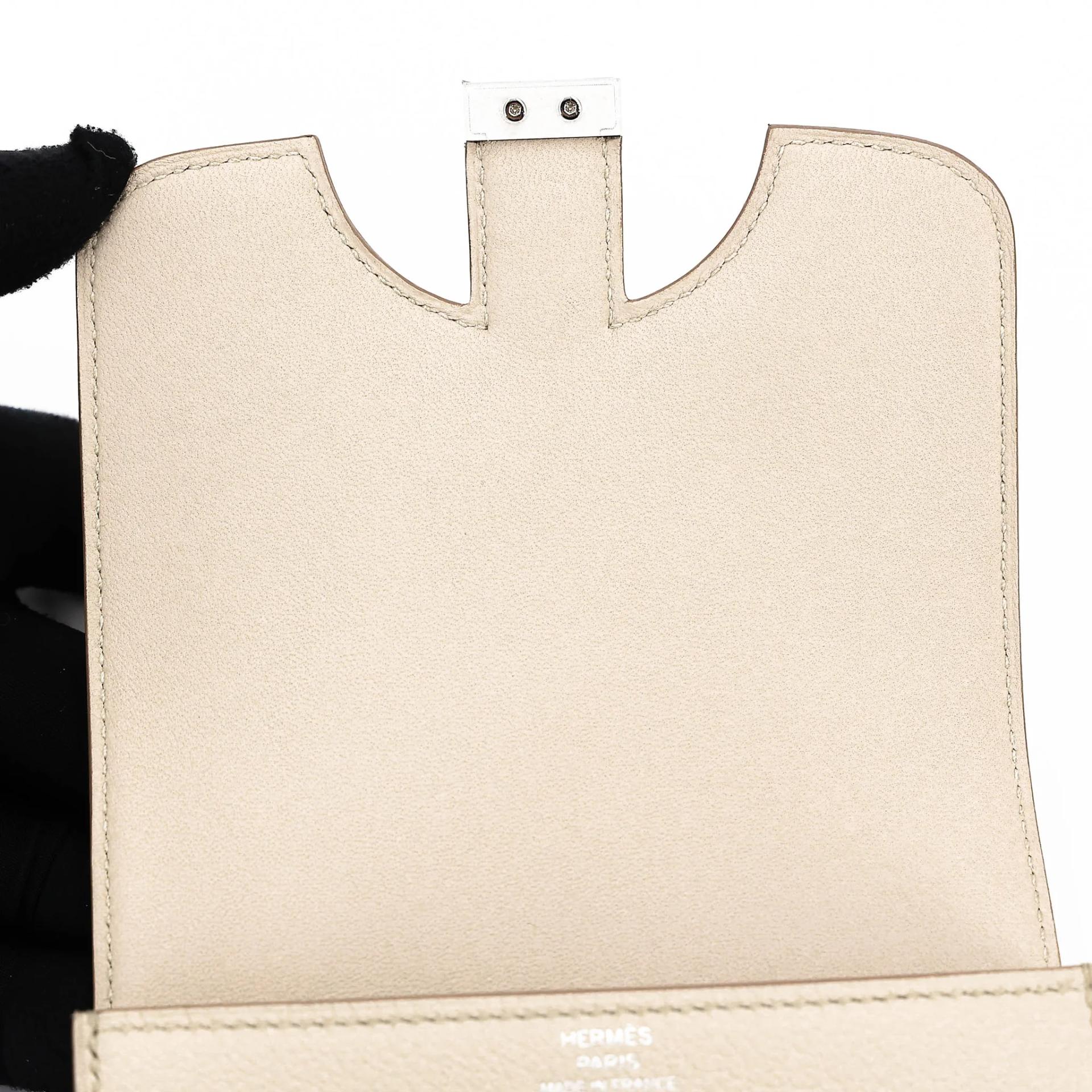 ランク NS 未使用品 HERMÈS エルメス 2002 スリム 財布 ベトン (8L) エバーカラー シルバー金具 D刻印 (2019) - 11