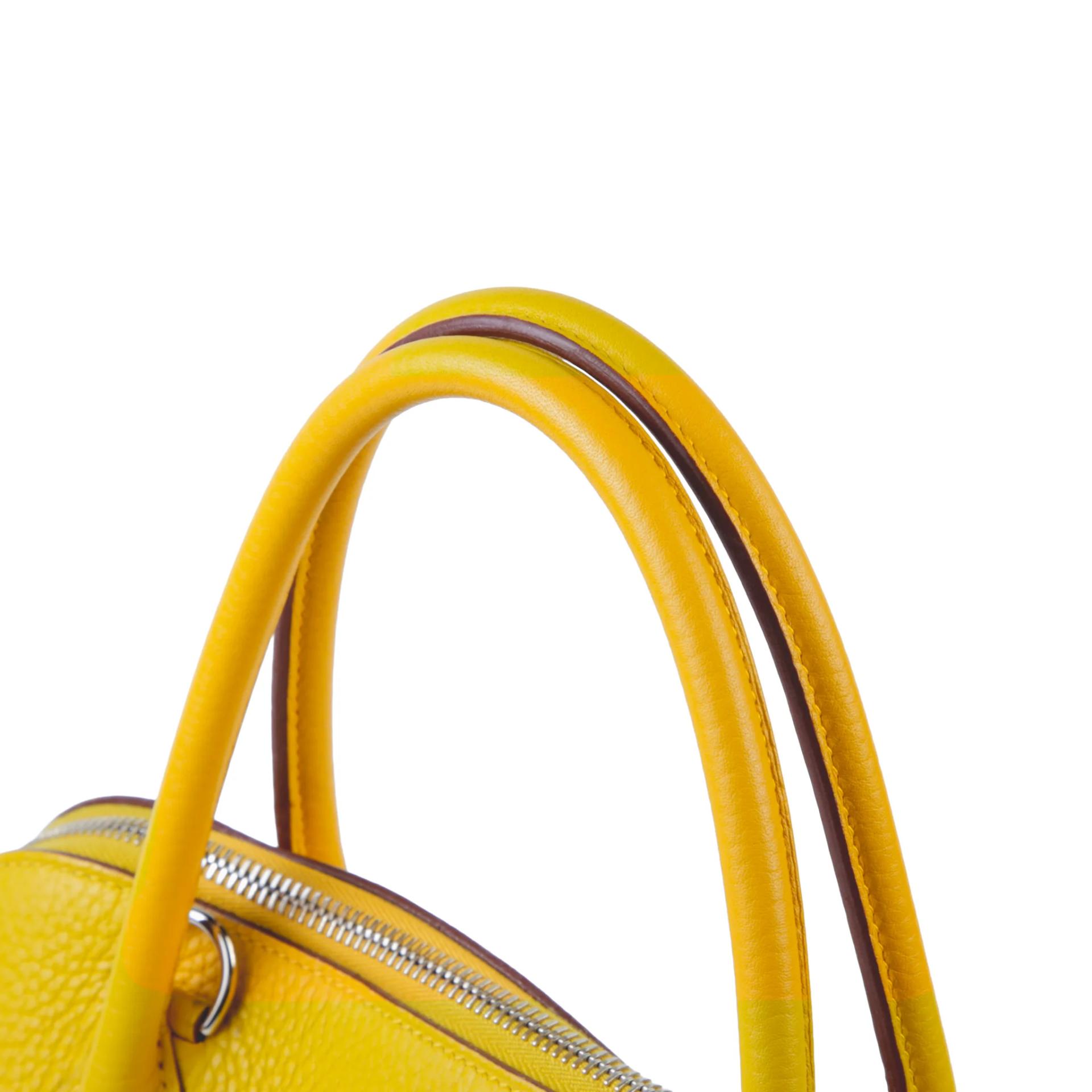 Very Good ( Rank A) HERMÈS Bolide 31 Soleil (9H) Clemence Palladium hardware Square M (2009) - 3