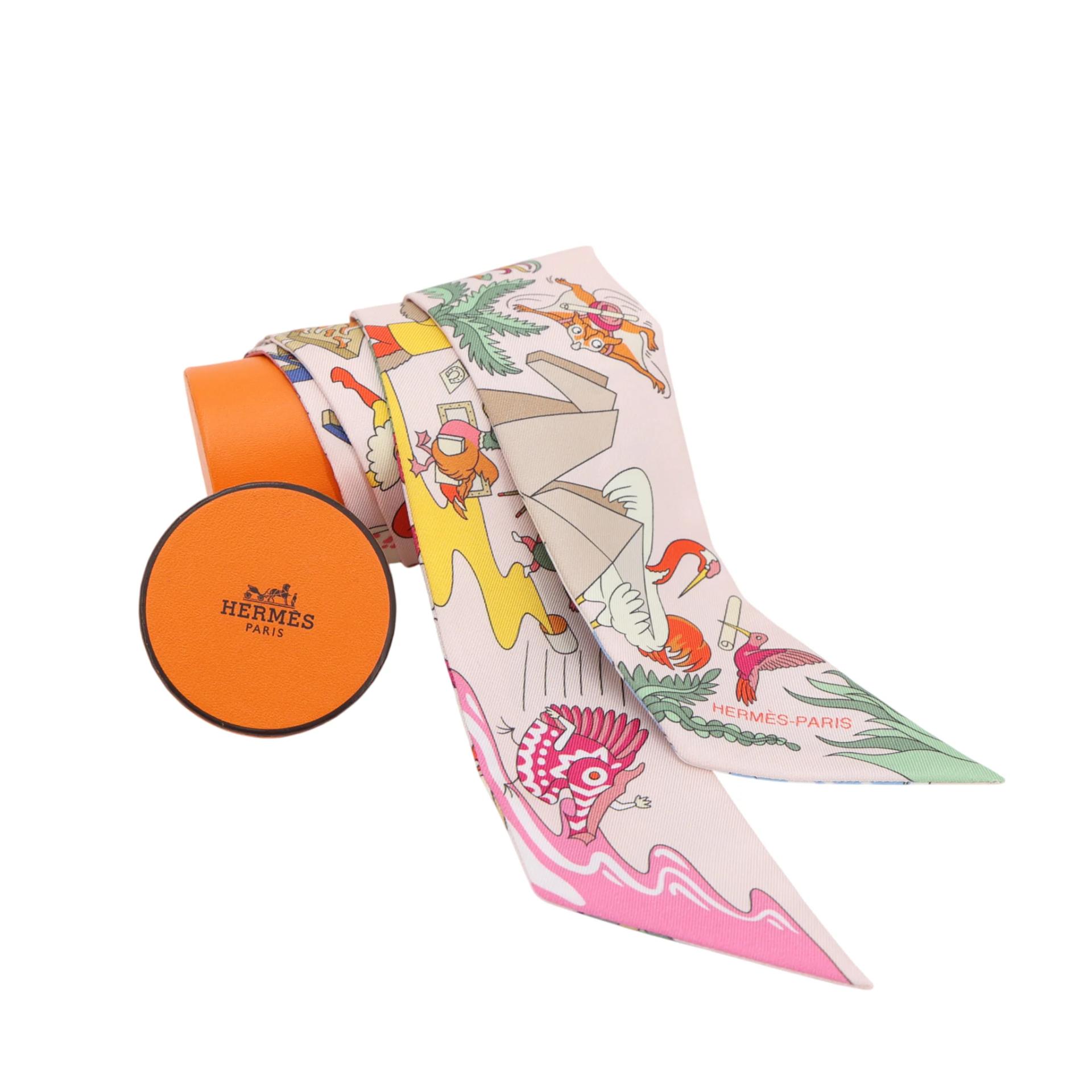 ランク N 新品 HERMÈS エルメス ツイリー アカデミア イピカ マルチカラー シルク - 4