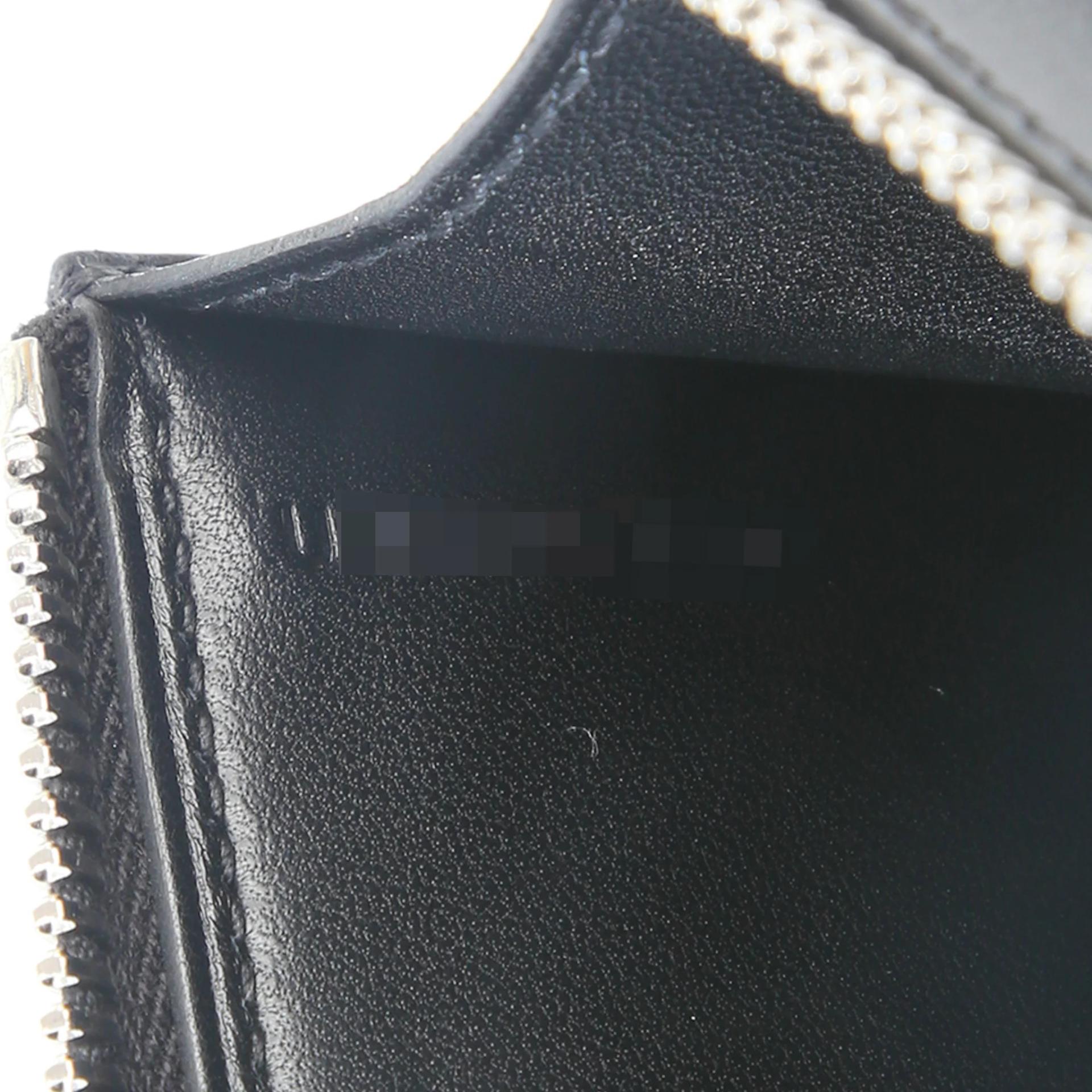 Unused ( Rank NS ) HERMÈS Cadenas Black (89) Tadelakt Palladium hardware U (2022) - 11