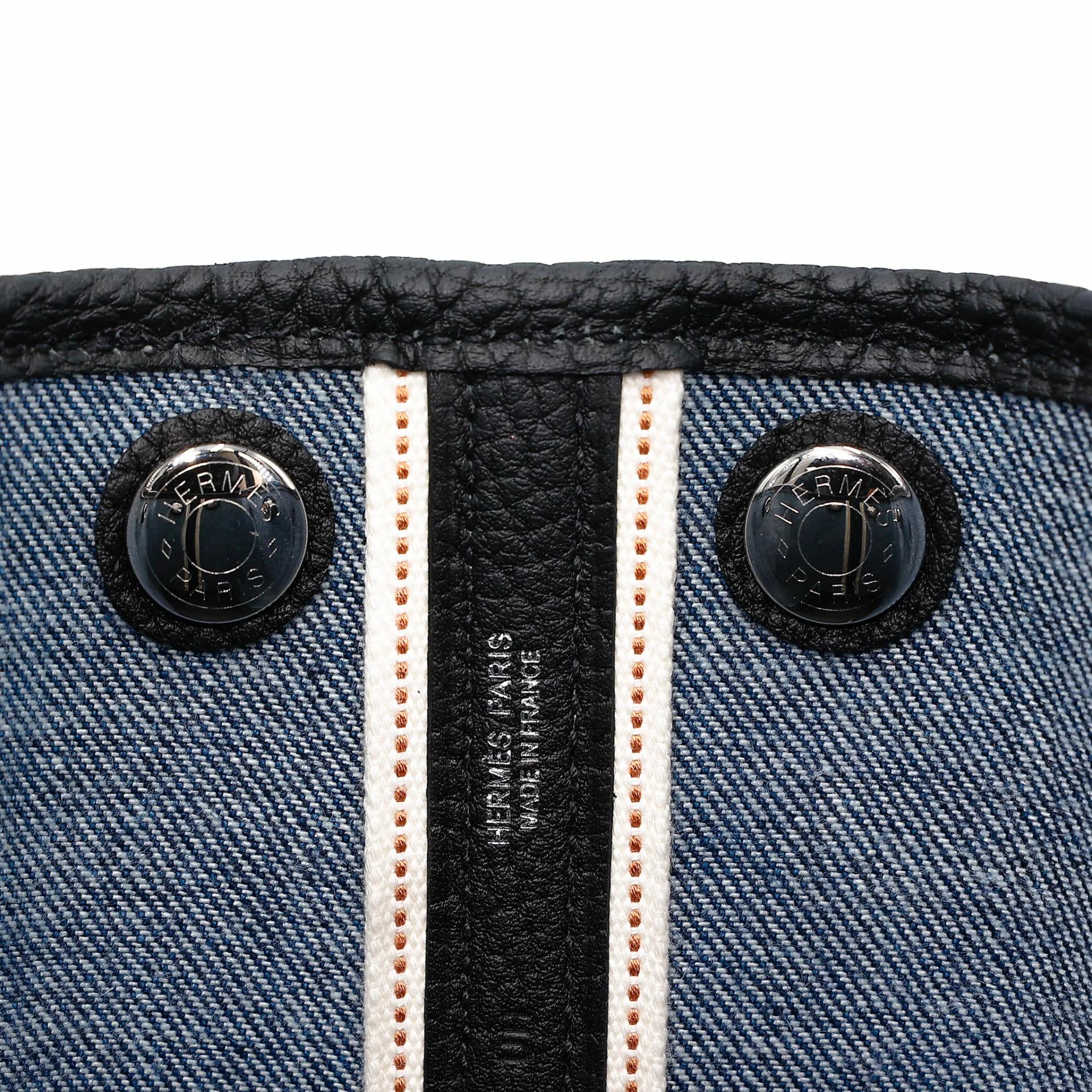 ランク N 新品 HERMÈS エルメス ネオガーデンパーティ デニム ブラック (89) デニム ネゴンダ シルバー金具 K刻印 (2025) - 10
