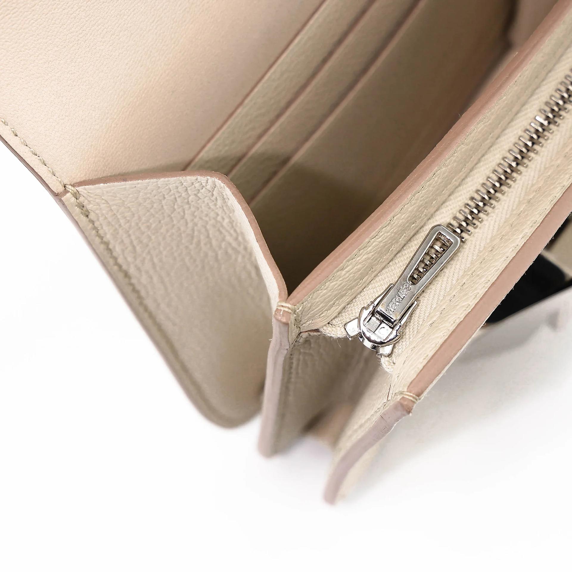 ランク NS 未使用品 HERMÈS エルメス 2002 スリム 財布 ベトン (8L) エバーカラー シルバー金具 D刻印 (2019) - 15