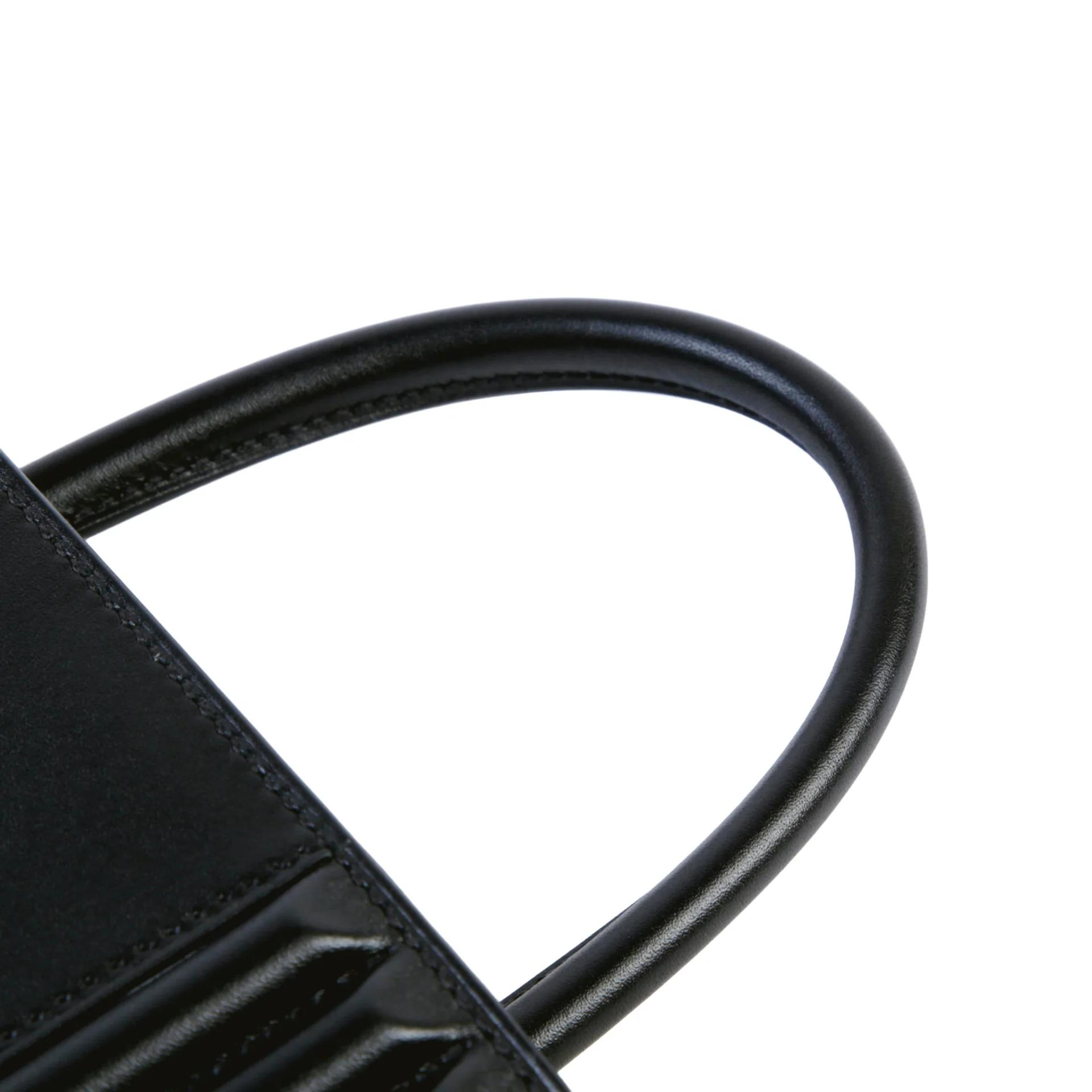 Unused ( Rank NS ) HERMÈS Cadenas Black (89) Tadelakt Palladium hardware U (2022) - 3
