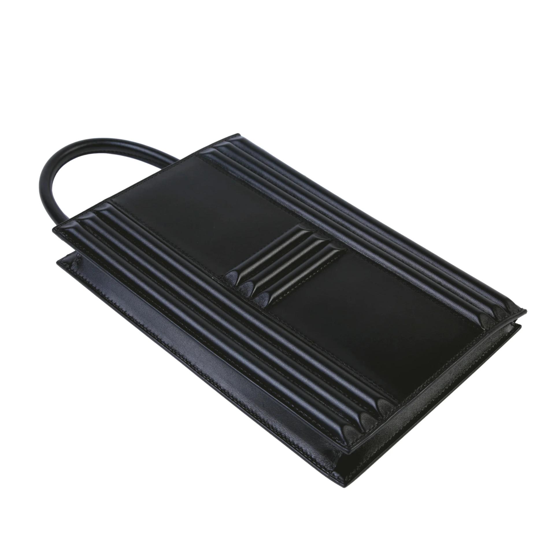 Unused ( Rank NS ) HERMÈS Cadenas Black (89) Tadelakt Palladium hardware U (2022) - 5
