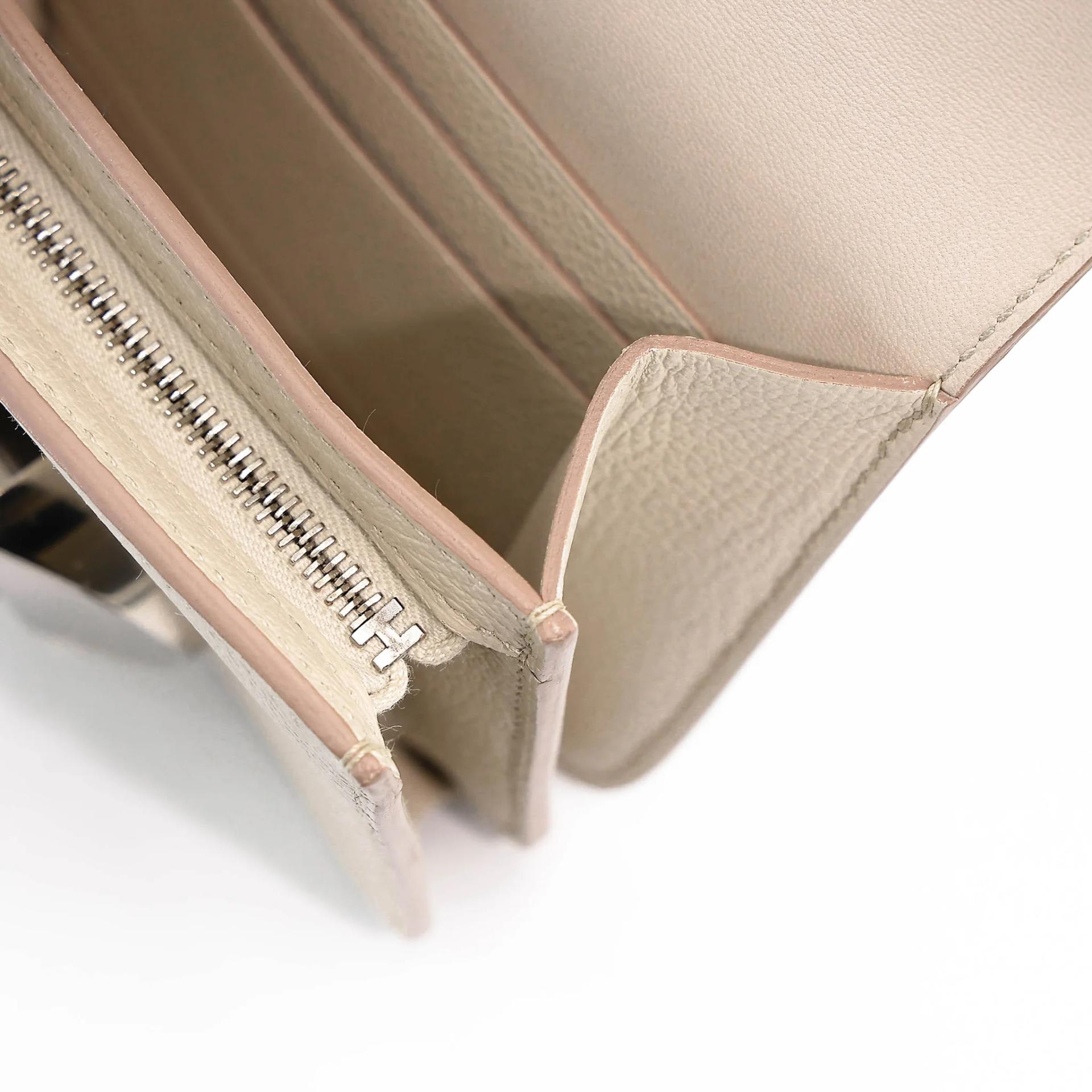 ランク NS 未使用品 HERMÈS エルメス 2002 スリム 財布 ベトン (8L) エバーカラー シルバー金具 D刻印 (2019) - 14