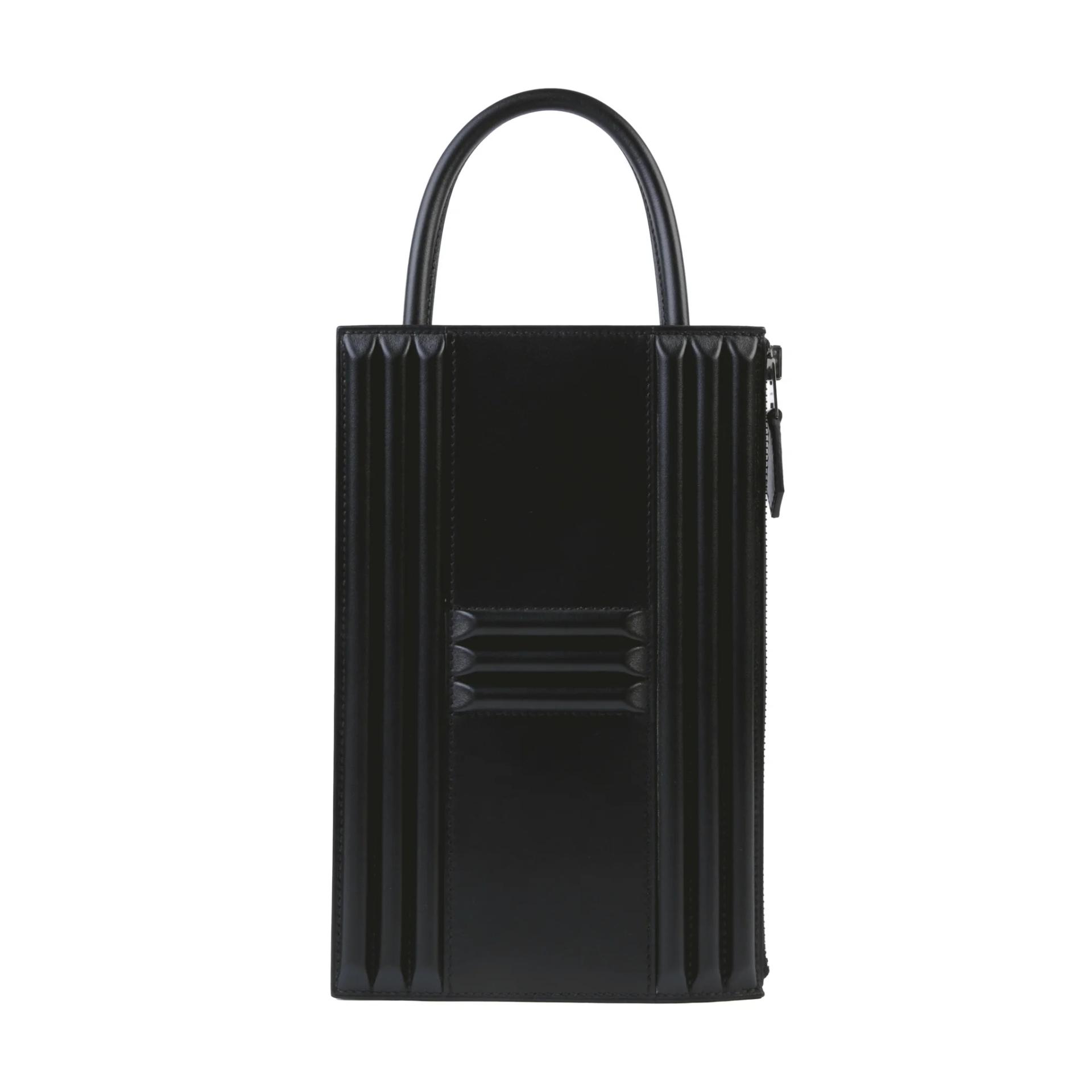Unused ( Rank NS ) HERMÈS Cadenas Black (89) Tadelakt Palladium hardware U (2022) - 1