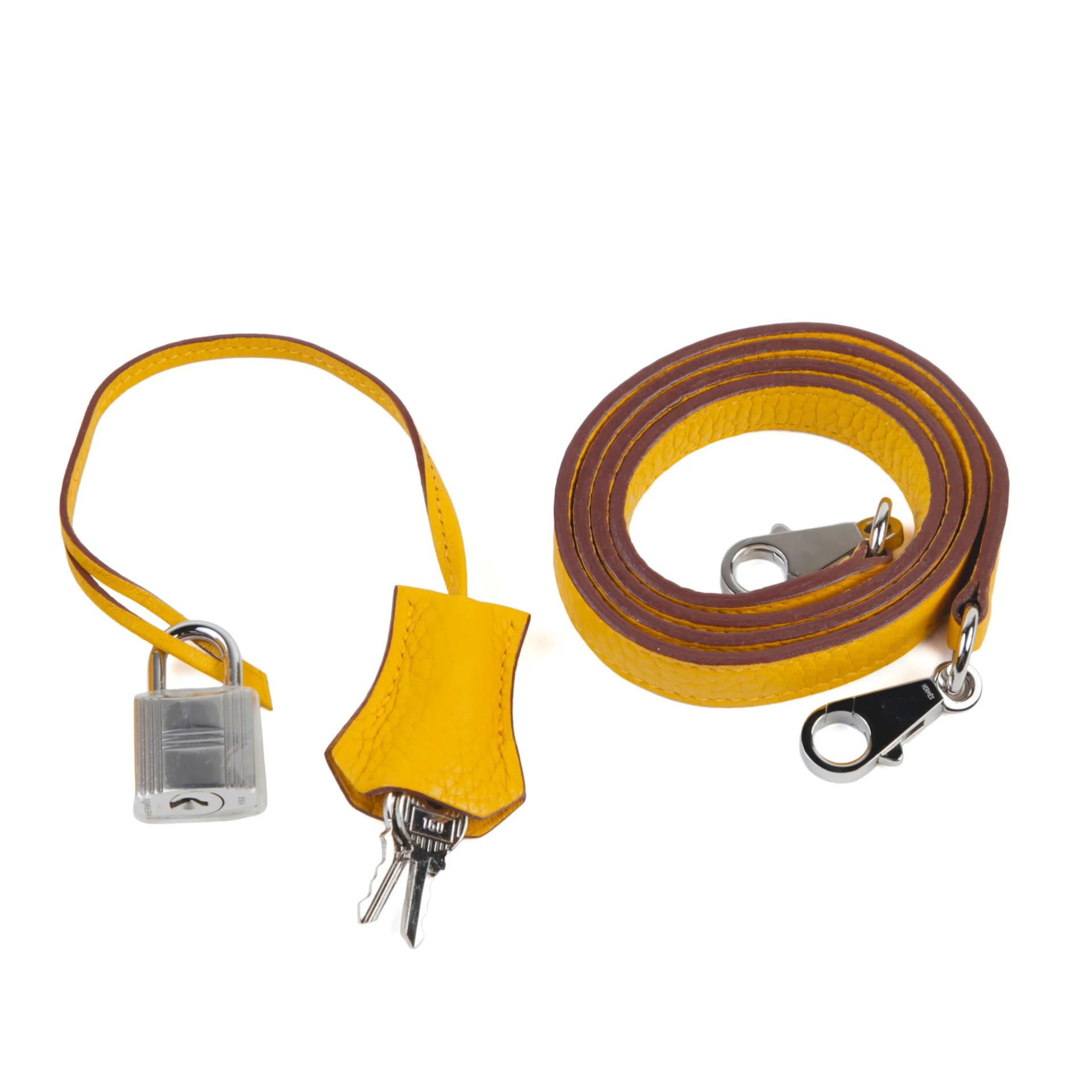 Very Good ( Rank A) HERMÈS Bolide 31 Soleil (9H) Clemence Palladium hardware Square M (2009) - 11