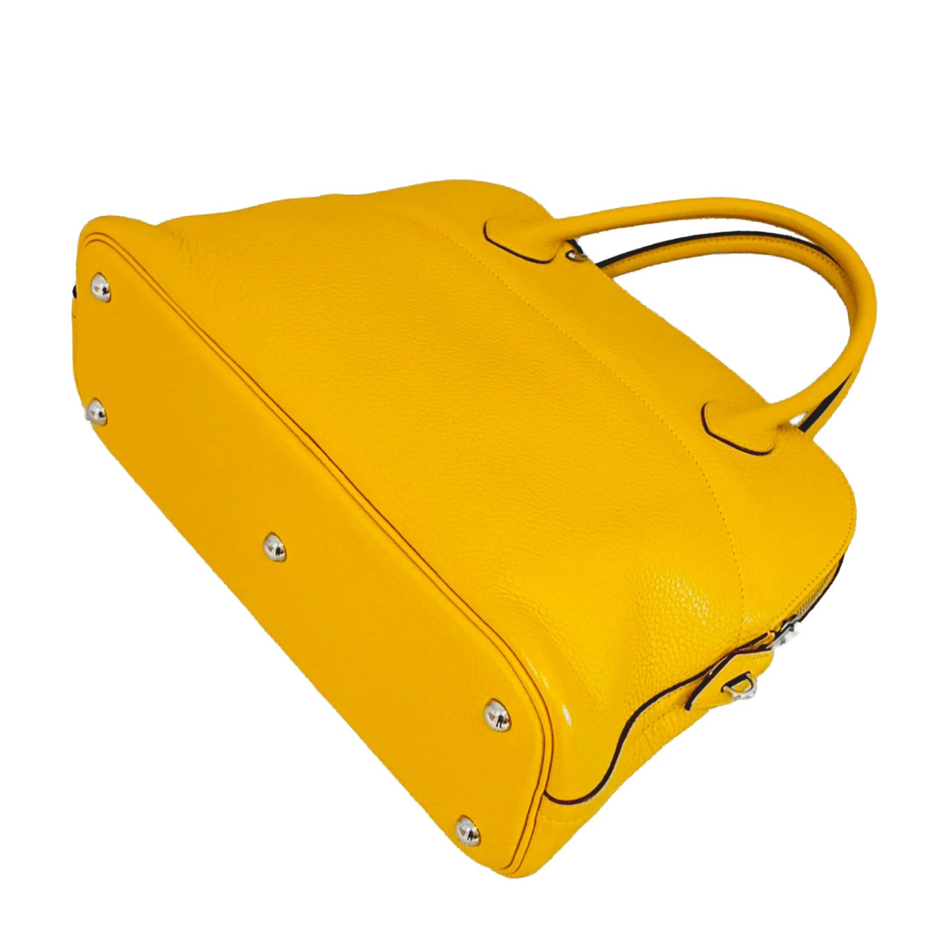 Very Good ( Rank A) HERMÈS Bolide 31 Soleil (9H) Clemence Palladium hardware Square M (2009) - 7