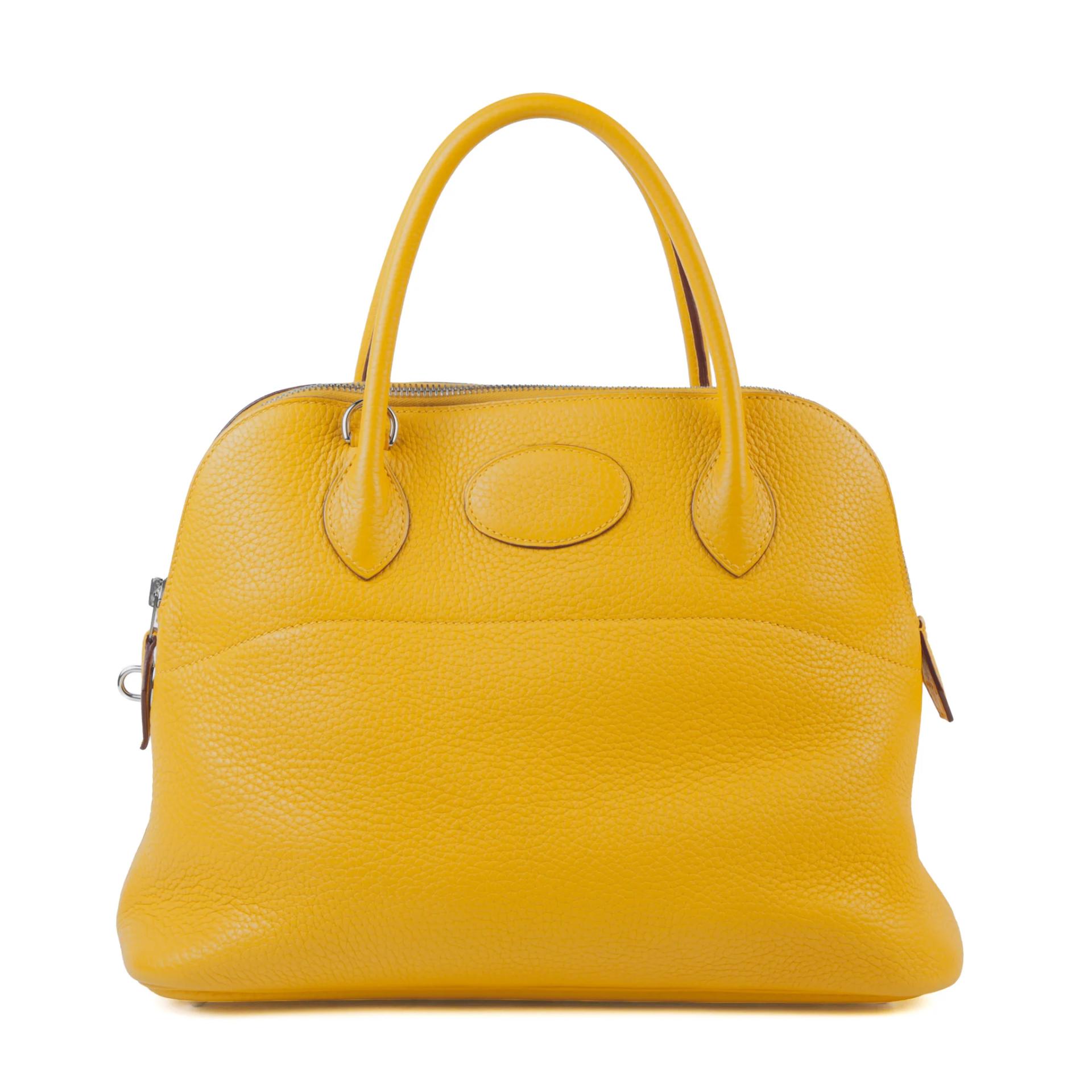 Very Good ( Rank A) HERMÈS Bolide 31 Soleil (9H) Clemence Palladium hardware Square M (2009) - 1