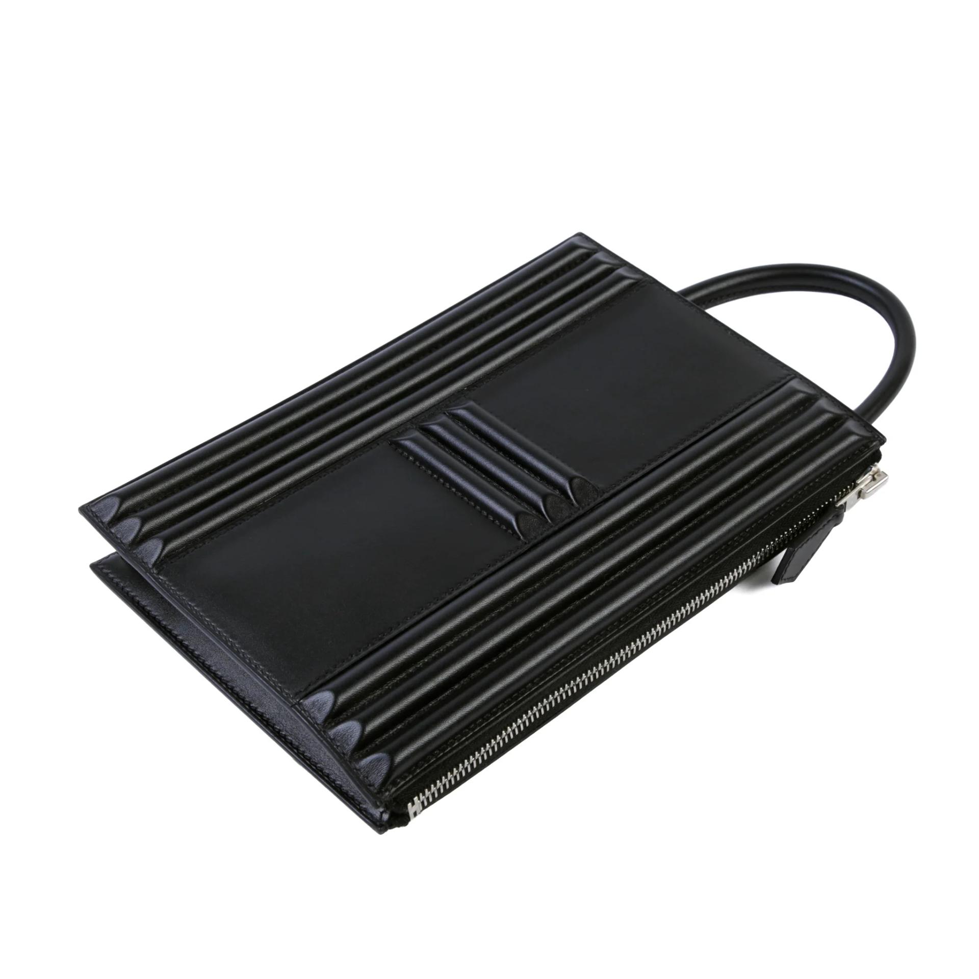 Unused ( Rank NS ) HERMÈS Cadenas Black (89) Tadelakt Palladium hardware U (2022) - 4