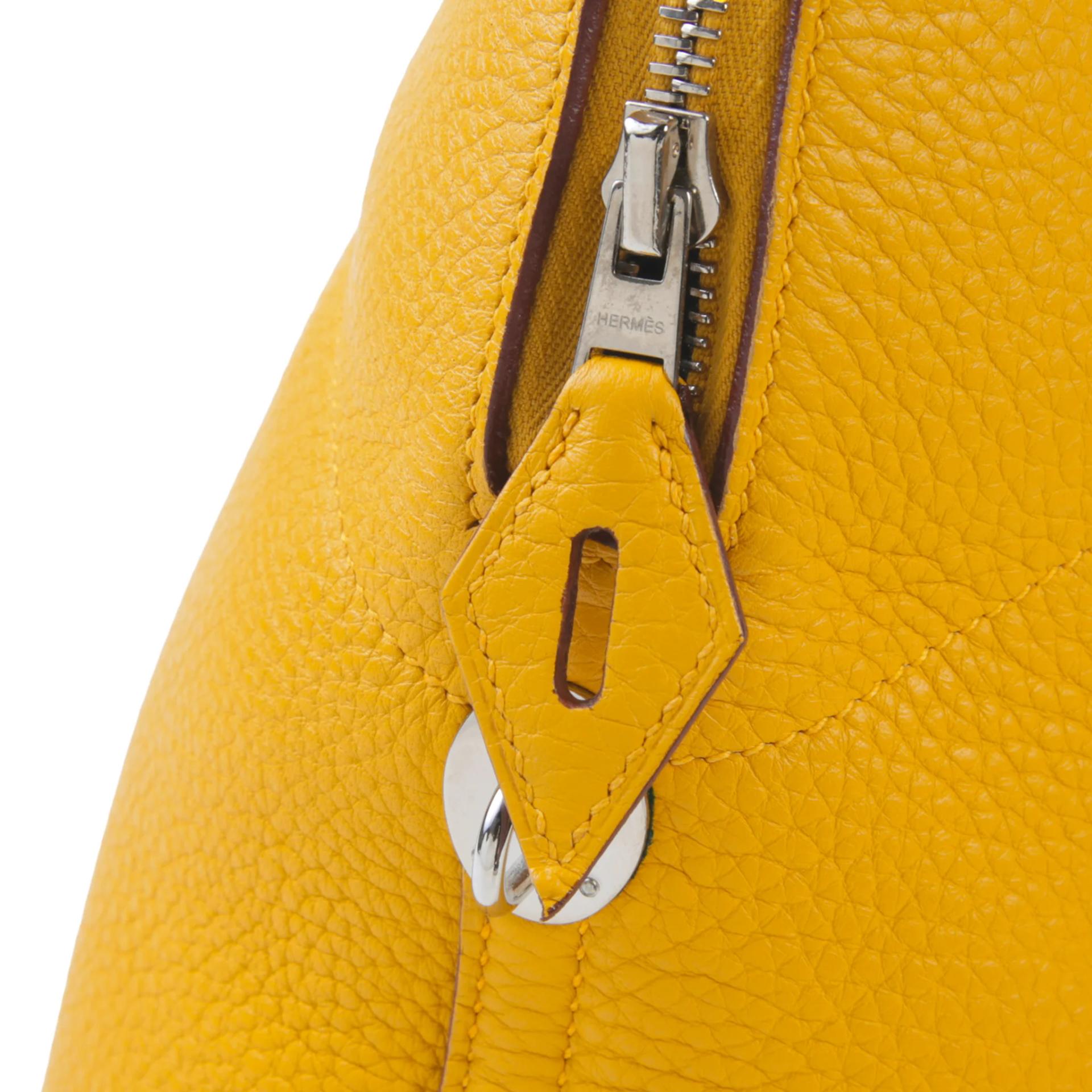 Very Good ( Rank A) HERMÈS Bolide 31 Soleil (9H) Clemence Palladium hardware Square M (2009) - 8