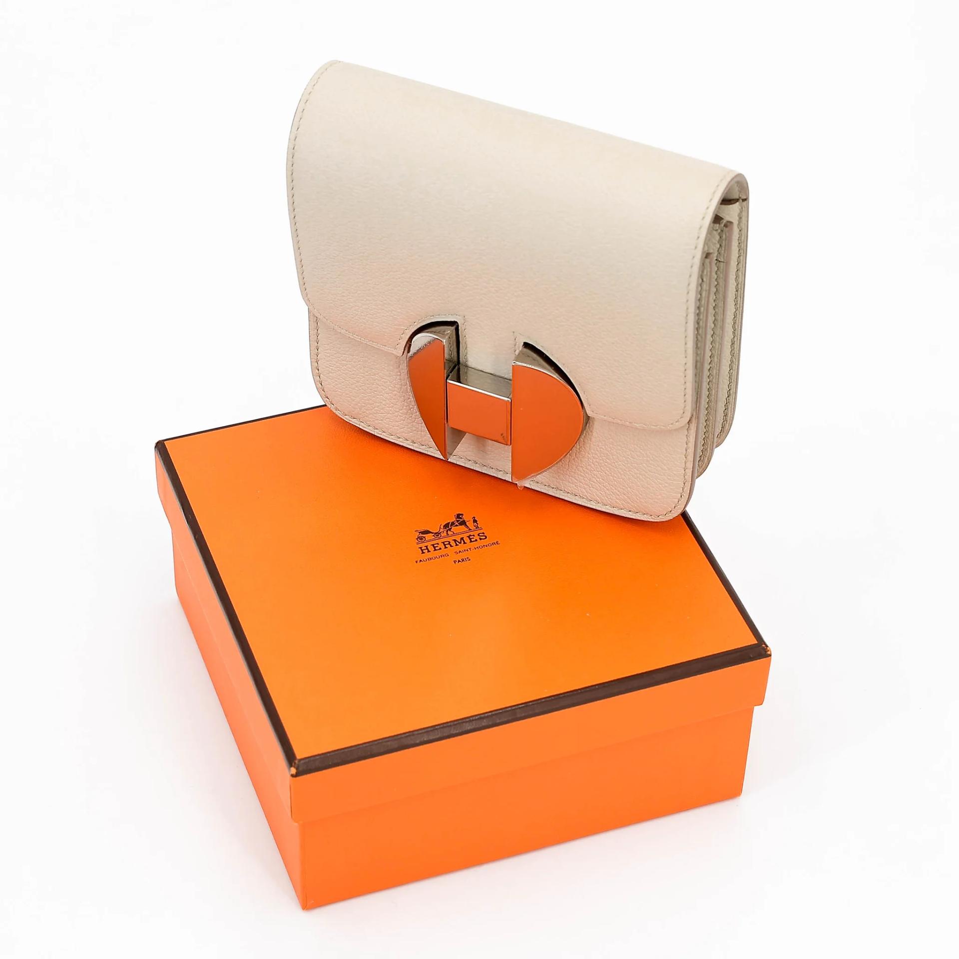ランク NS 未使用品 HERMÈS エルメス 2002 スリム 財布 ベトン (8L) エバーカラー シルバー金具 D刻印 (2019) - 19