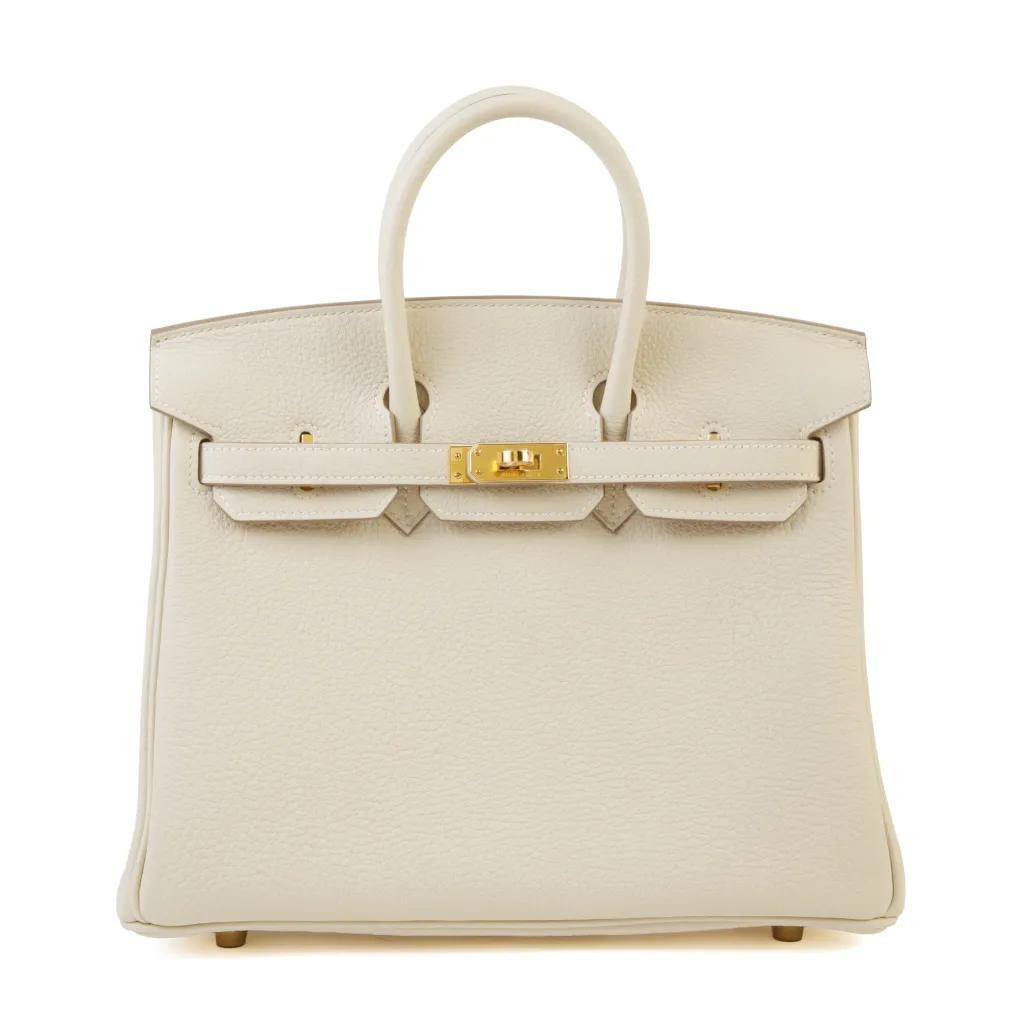 Birkin 25 10 奶昔白 Craie