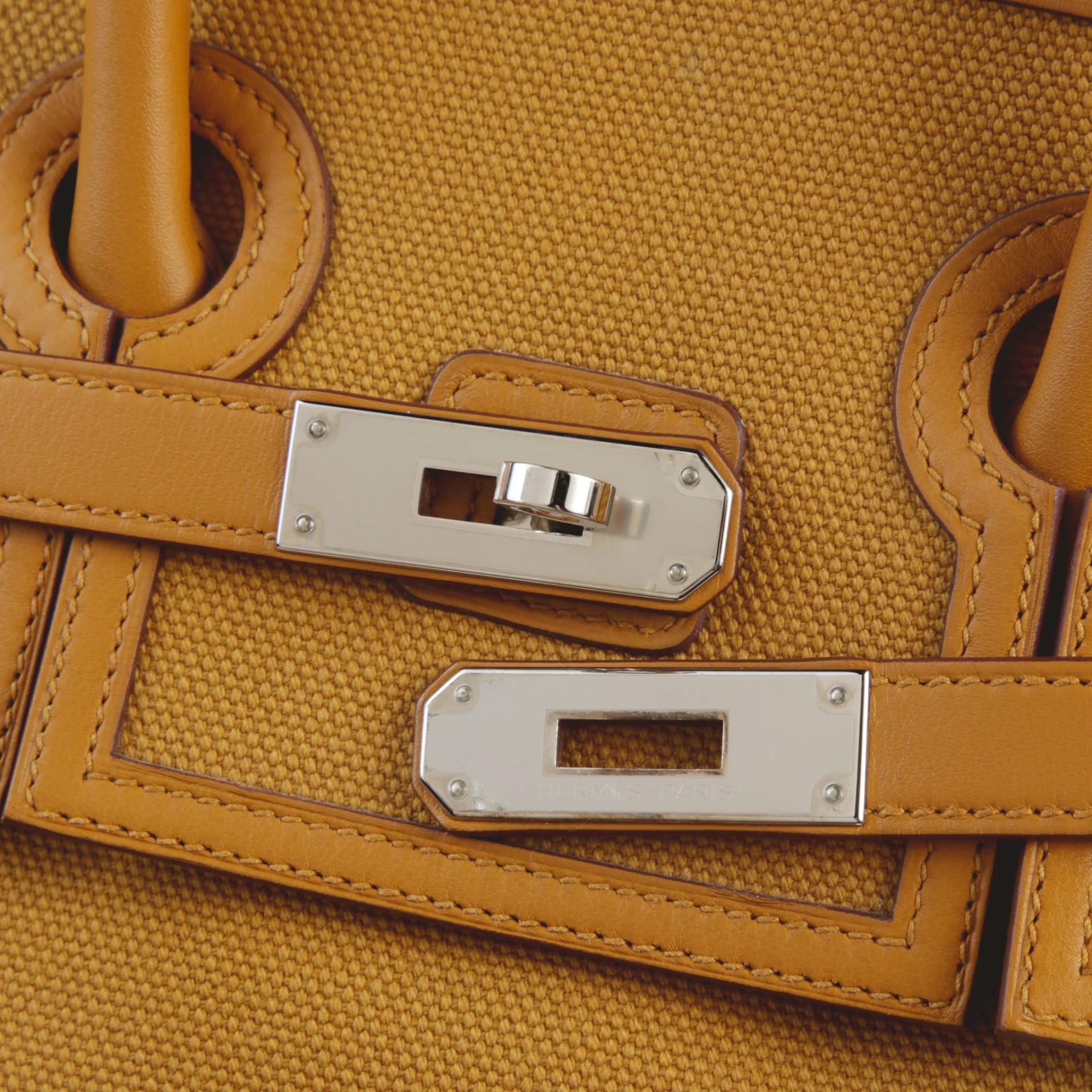 ランク A HERMÈS エルメス 限定品 バーキン35 カーゴ セサミ (2S) スイフト トワルアッシュ シルバー金具 Y刻印 (2020) - 8