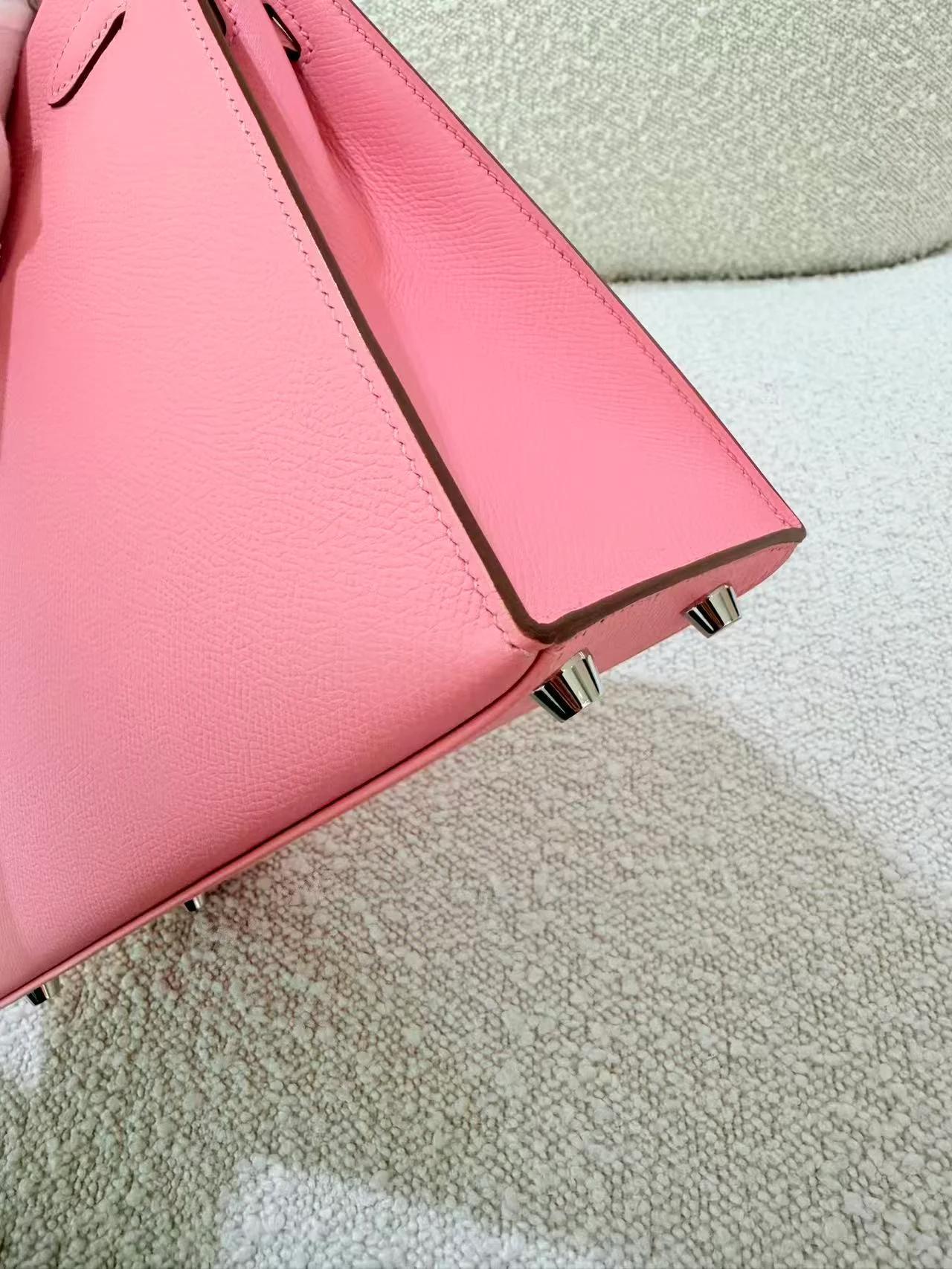 ランク SA HERMÈS エルメス ケリー25 セリエ ローズコンフェッティ (1Q) エプソン シルバー金具 X刻印 (2016) - 17