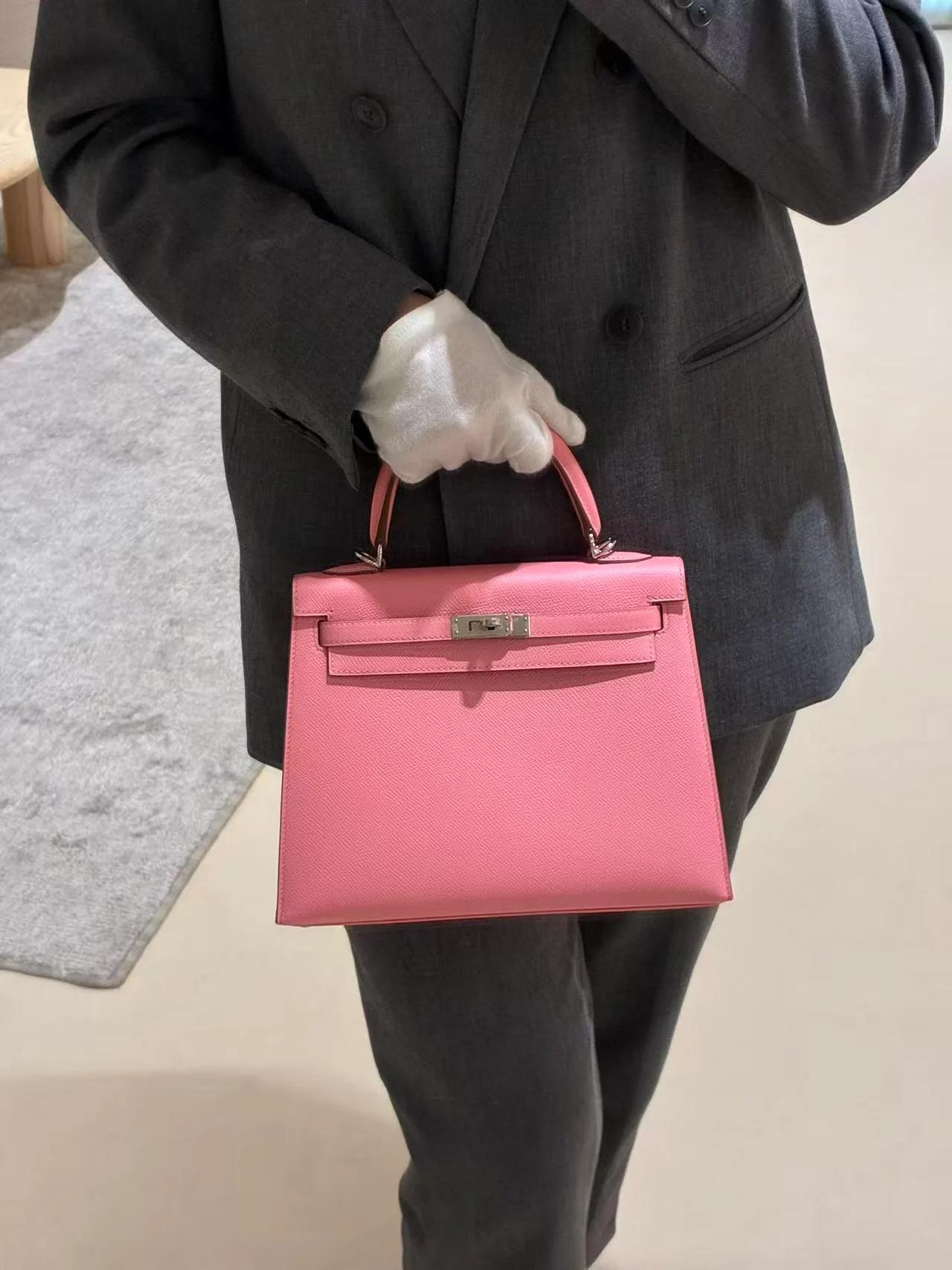 ランク SA HERMÈS エルメス ケリー25 セリエ ローズコンフェッティ (1Q) エプソン シルバー金具 X刻印 (2016) - 4