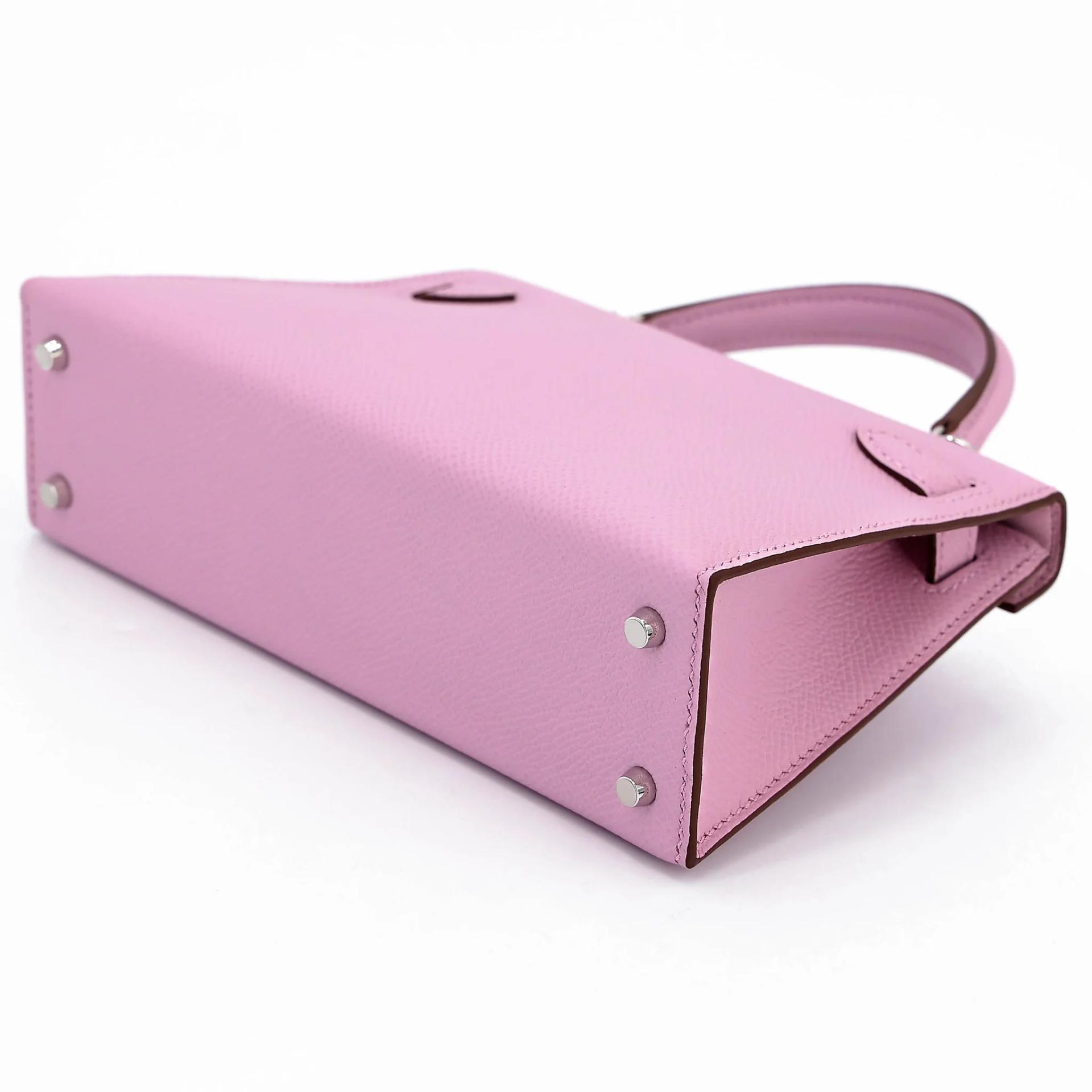 Brand New ( Rank N ) HERMÈS Mini Kelly II Mauve Sylvestre (X9) Epsom Palladium hardware G (2026) - 6