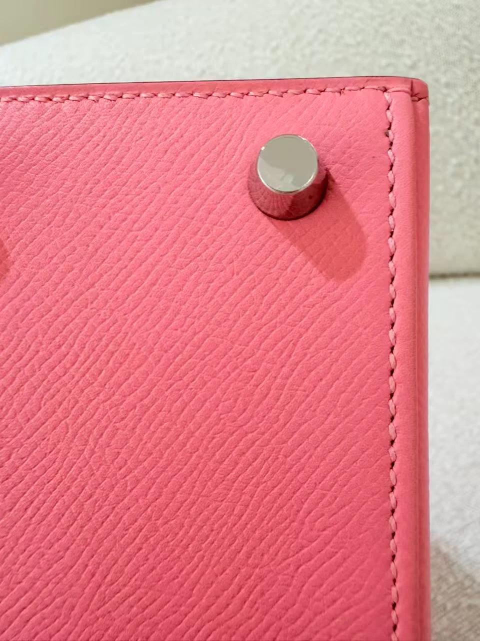 ランク SA HERMÈS エルメス ケリー25 セリエ ローズコンフェッティ (1Q) エプソン シルバー金具 X刻印 (2016) - 22