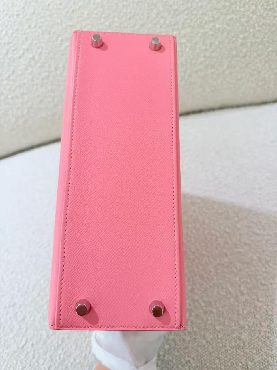 ランク SA HERMÈS エルメス ケリー25 セリエ ローズコンフェッティ (1Q) エプソン シルバー金具 X刻印 (2016) - 24