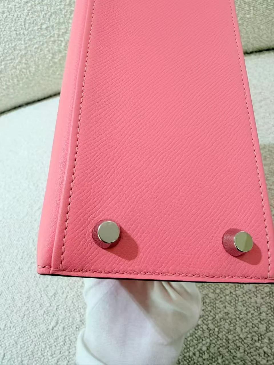 ランク SA HERMÈS エルメス ケリー25 セリエ ローズコンフェッティ (1Q) エプソン シルバー金具 X刻印 (2016) - 23