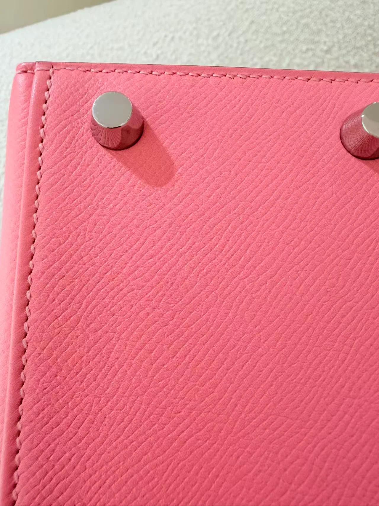 ランク SA HERMÈS エルメス ケリー25 セリエ ローズコンフェッティ (1Q) エプソン シルバー金具 X刻印 (2016) - 20