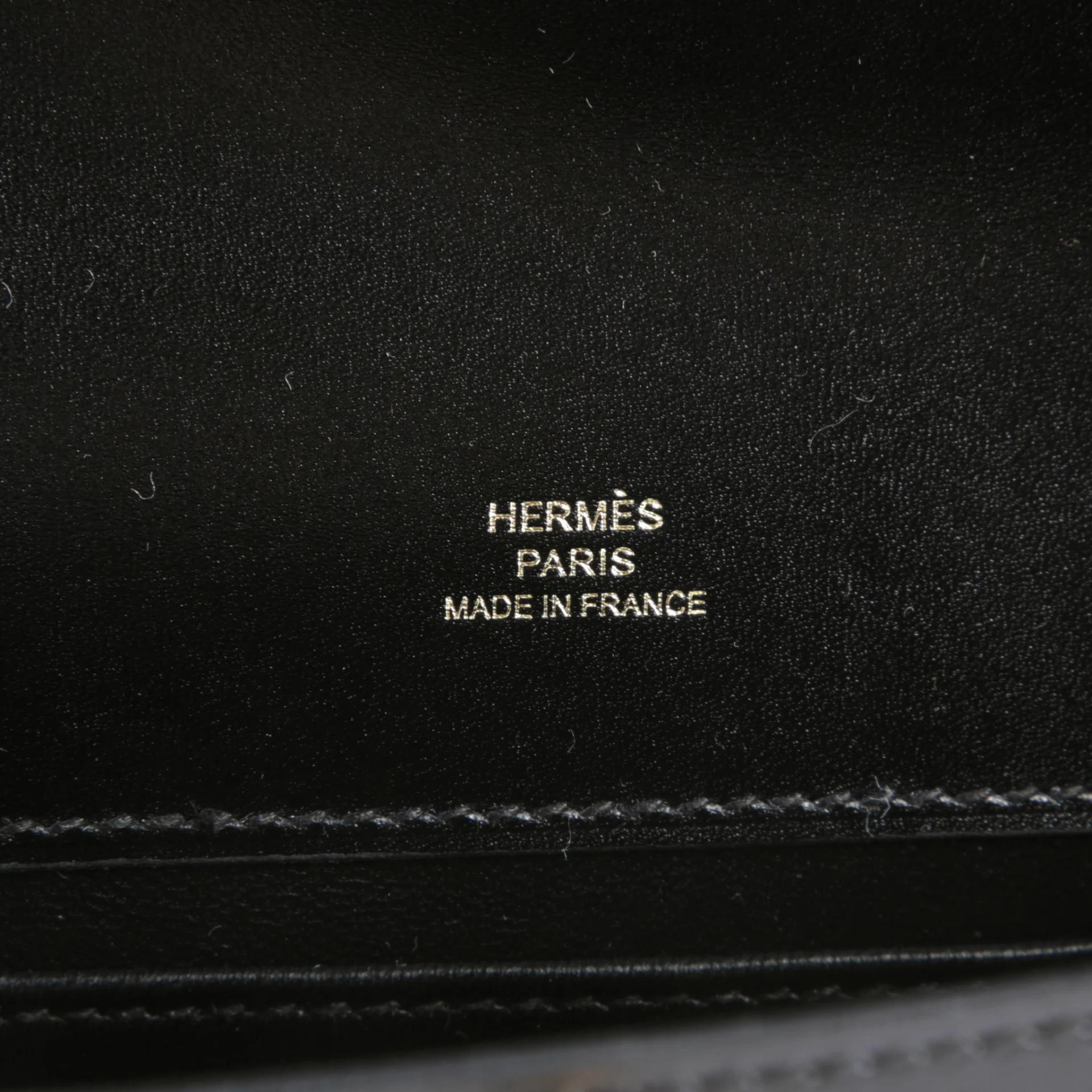 Unused ( Rank NS ) HERMÈS Limited Edition Kelly Pochette Daisy Noir (89) White Box-calf Gold hardware G (2026) - 10