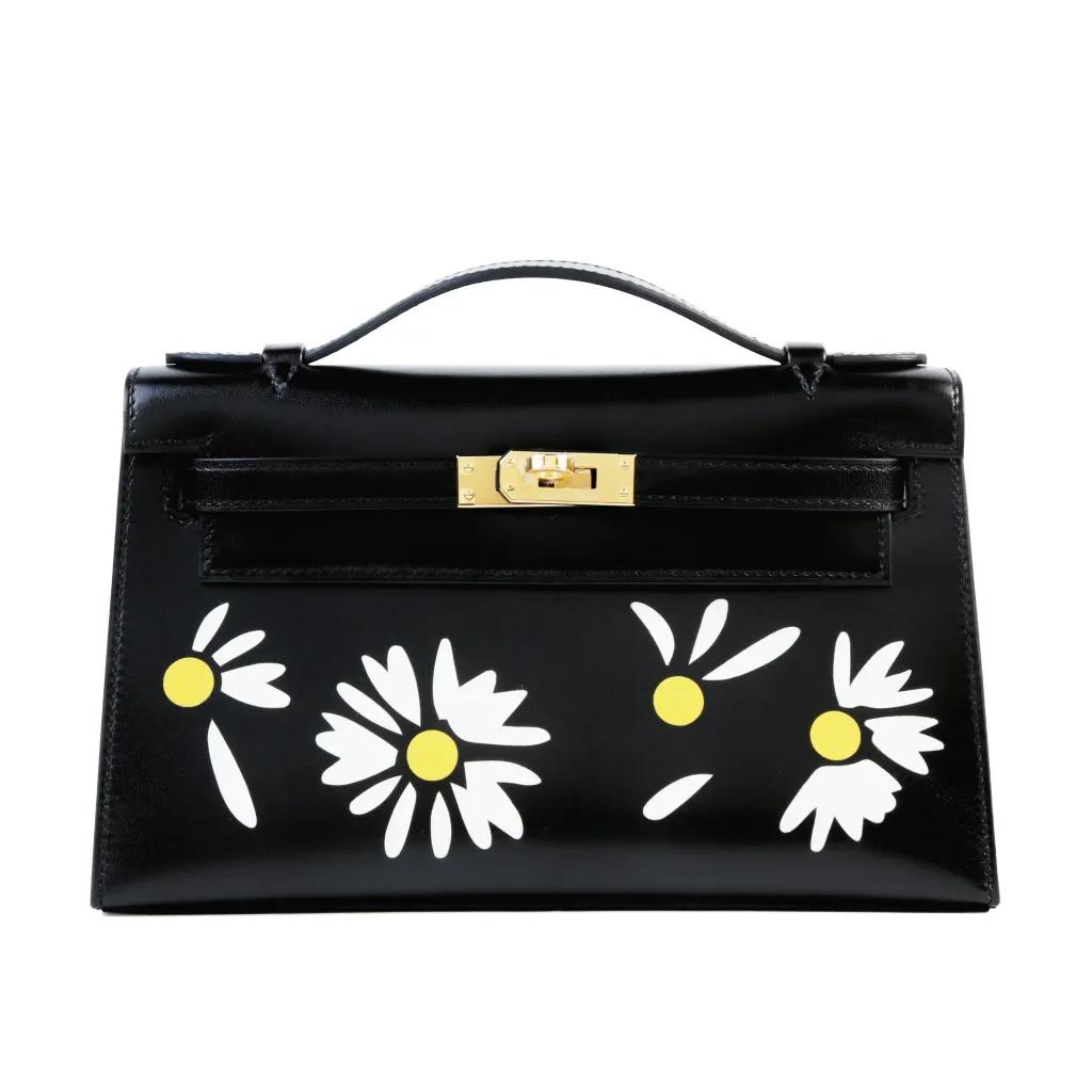 Kelly Pochette Daisy Noir (89) White