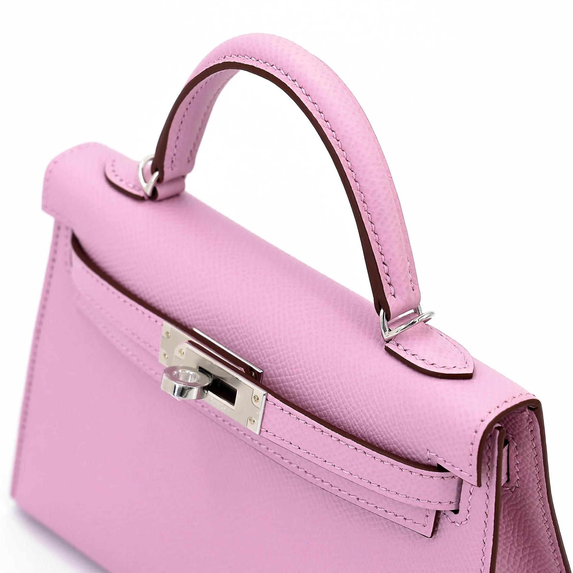 Brand New ( Rank N ) HERMÈS Mini Kelly II Mauve Sylvestre (X9) Epsom Palladium hardware G (2026) - 3