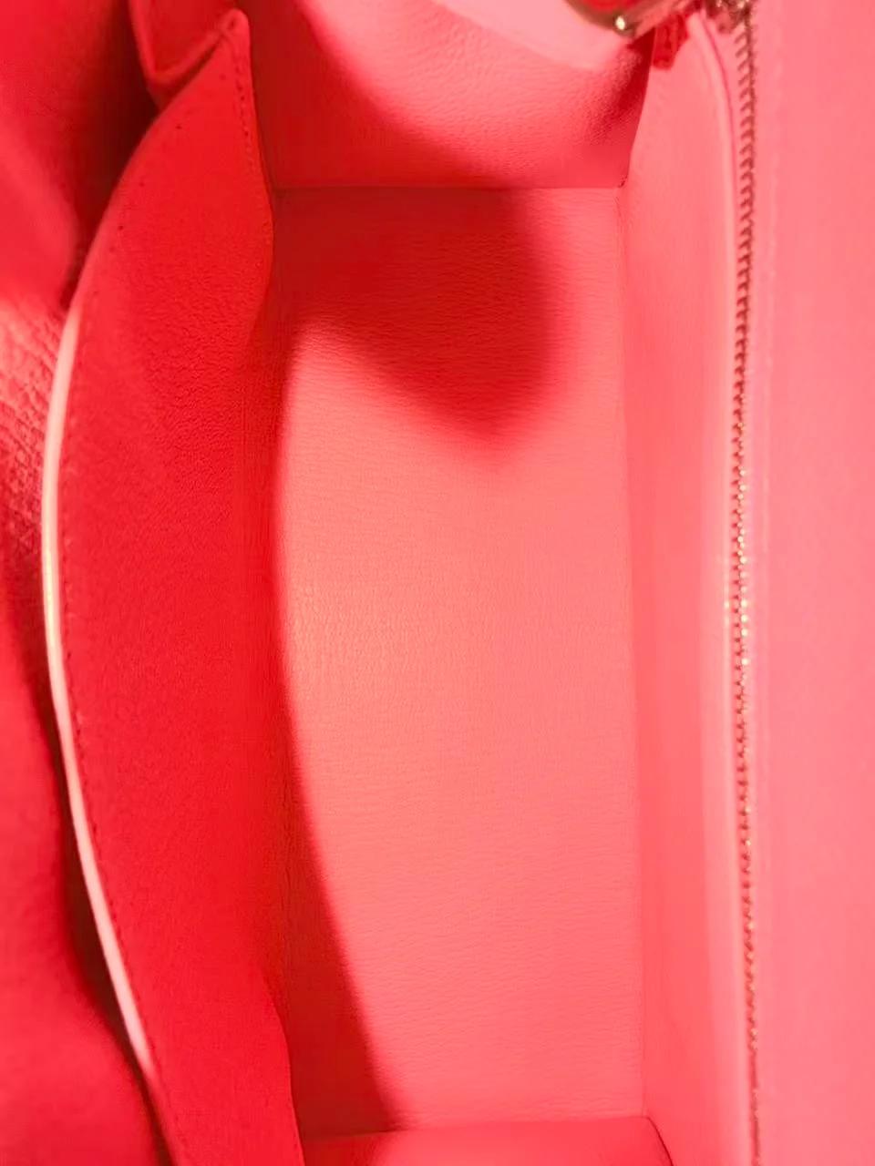 ランク SA HERMÈS エルメス ケリー25 セリエ ローズコンフェッティ (1Q) エプソン シルバー金具 X刻印 (2016) - 26