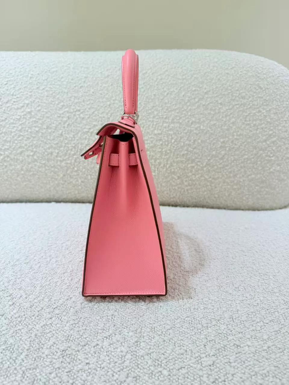 ランク SA HERMÈS エルメス ケリー25 セリエ ローズコンフェッティ (1Q) エプソン シルバー金具 X刻印 (2016) - 15