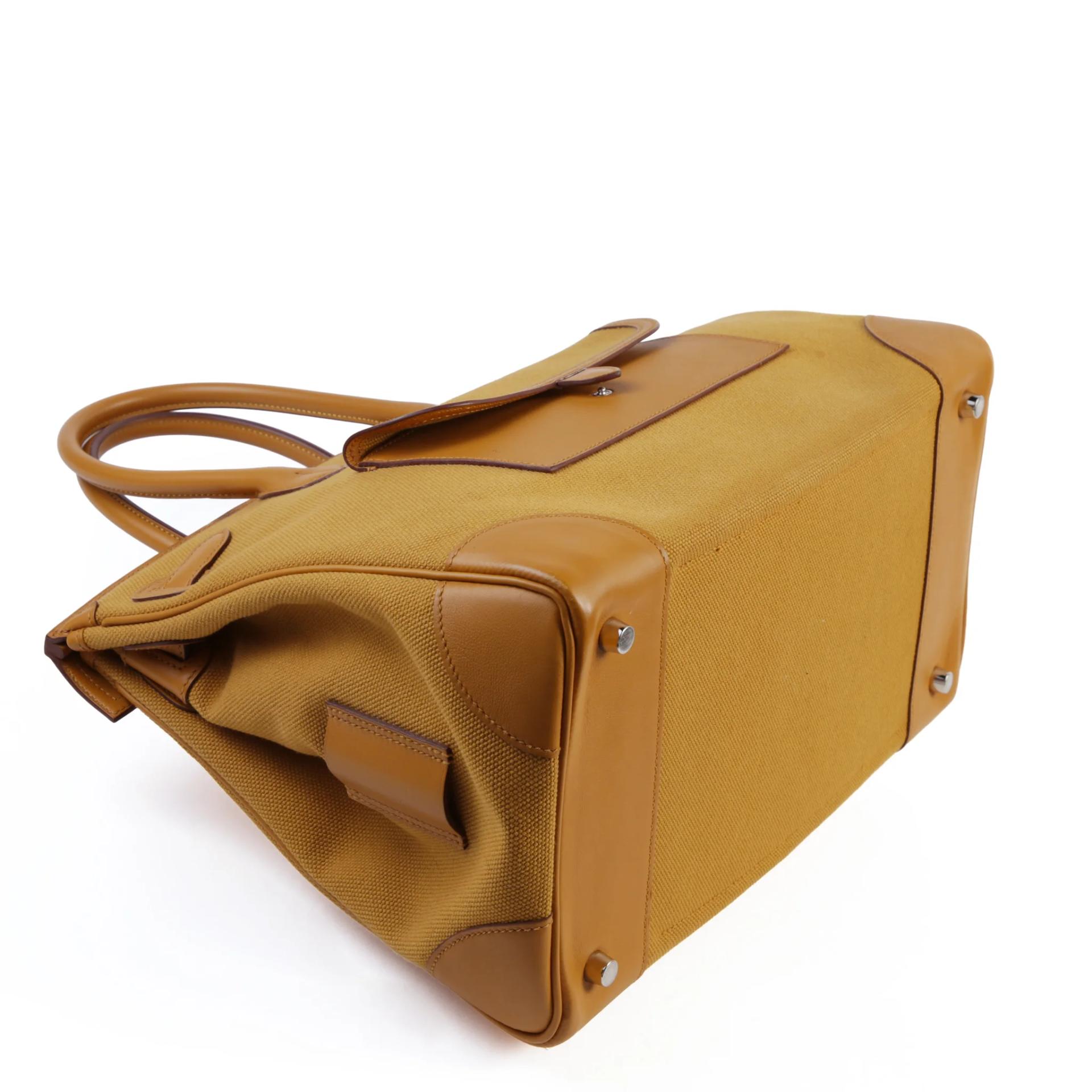ランク A HERMÈS エルメス 限定品 バーキン35 カーゴ セサミ (2S) スイフト トワルアッシュ シルバー金具 Y刻印 (2020) - 6