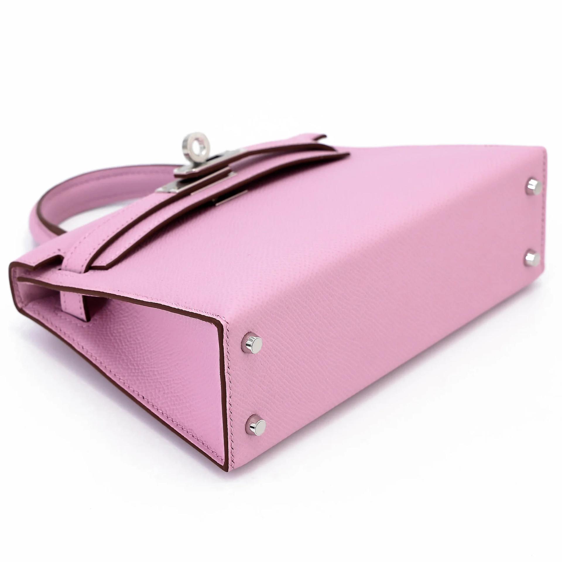 Brand New ( Rank N ) HERMÈS Mini Kelly II Mauve Sylvestre (X9) Epsom Palladium hardware G (2026) - 5