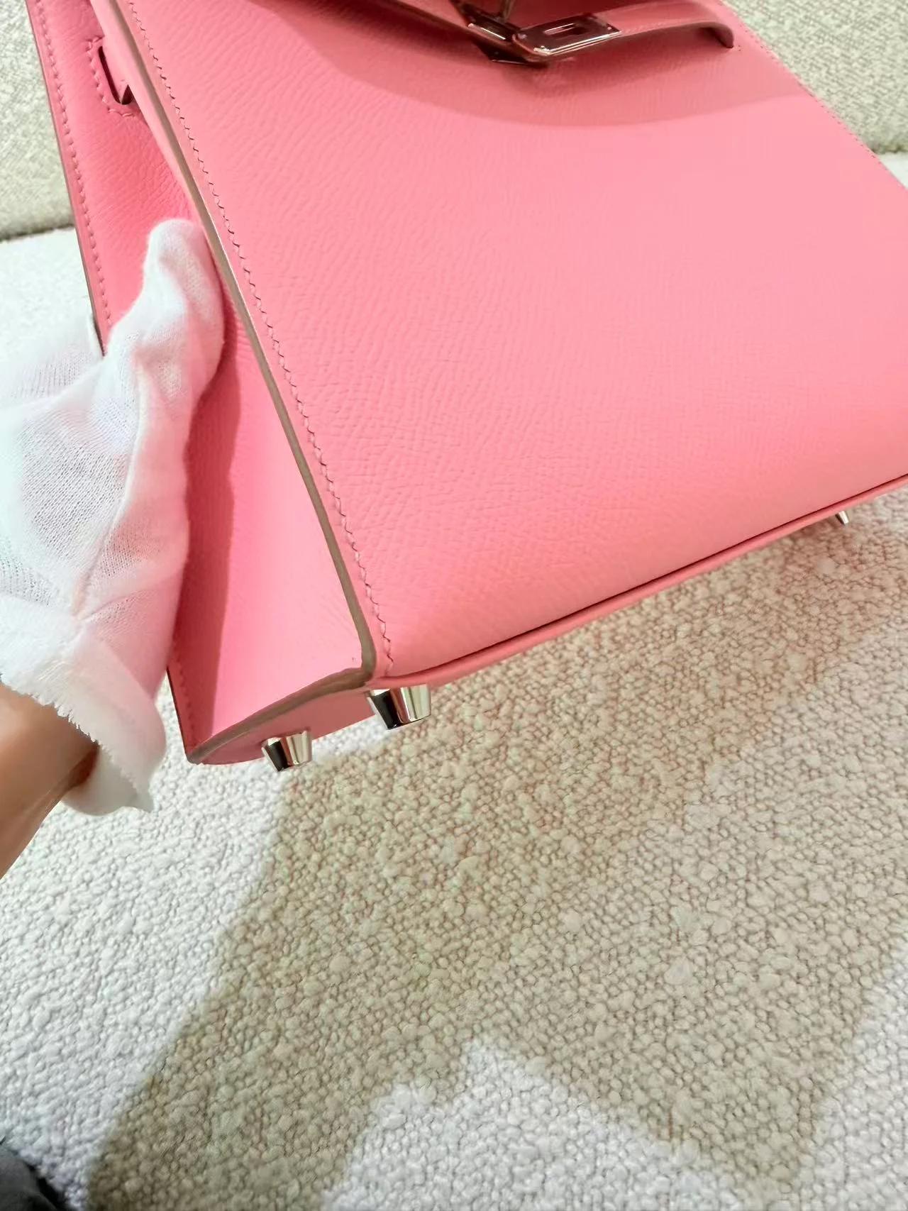 ランク SA HERMÈS エルメス ケリー25 セリエ ローズコンフェッティ (1Q) エプソン シルバー金具 X刻印 (2016) - 18